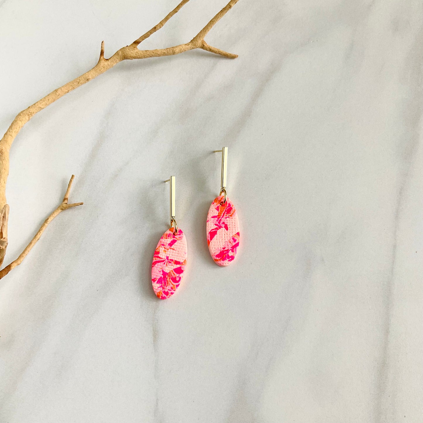 Rose Print Textured + Brass