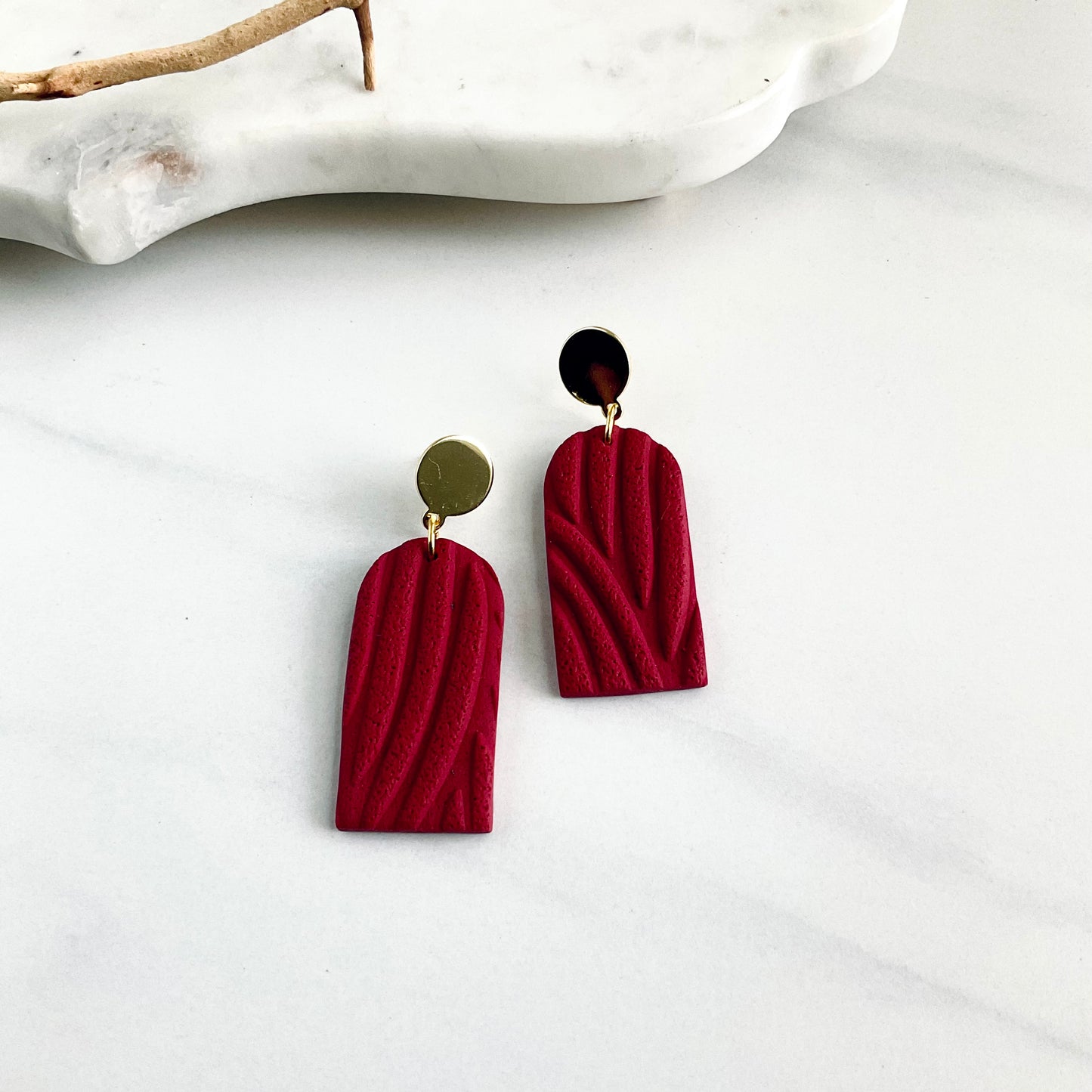 Dome // Red Textured + Brass
