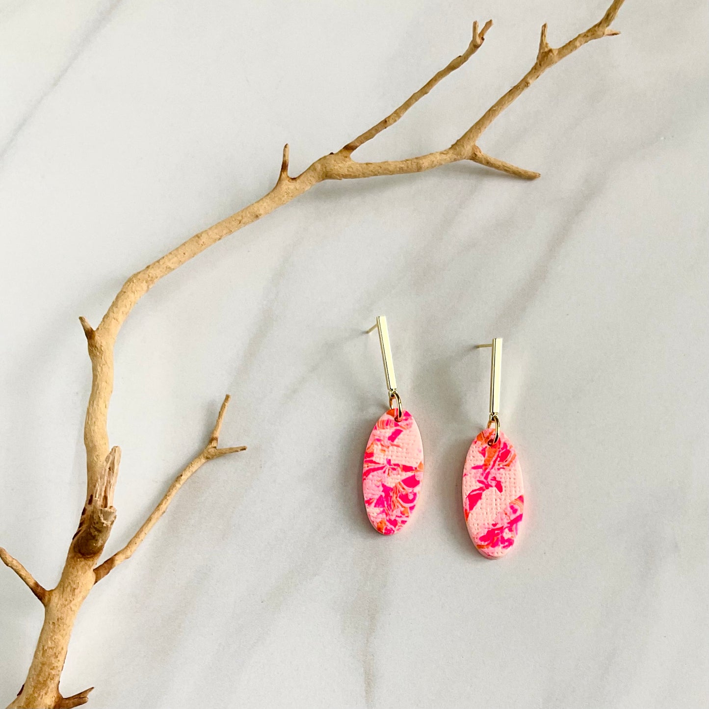 Rose Print Textured + Brass