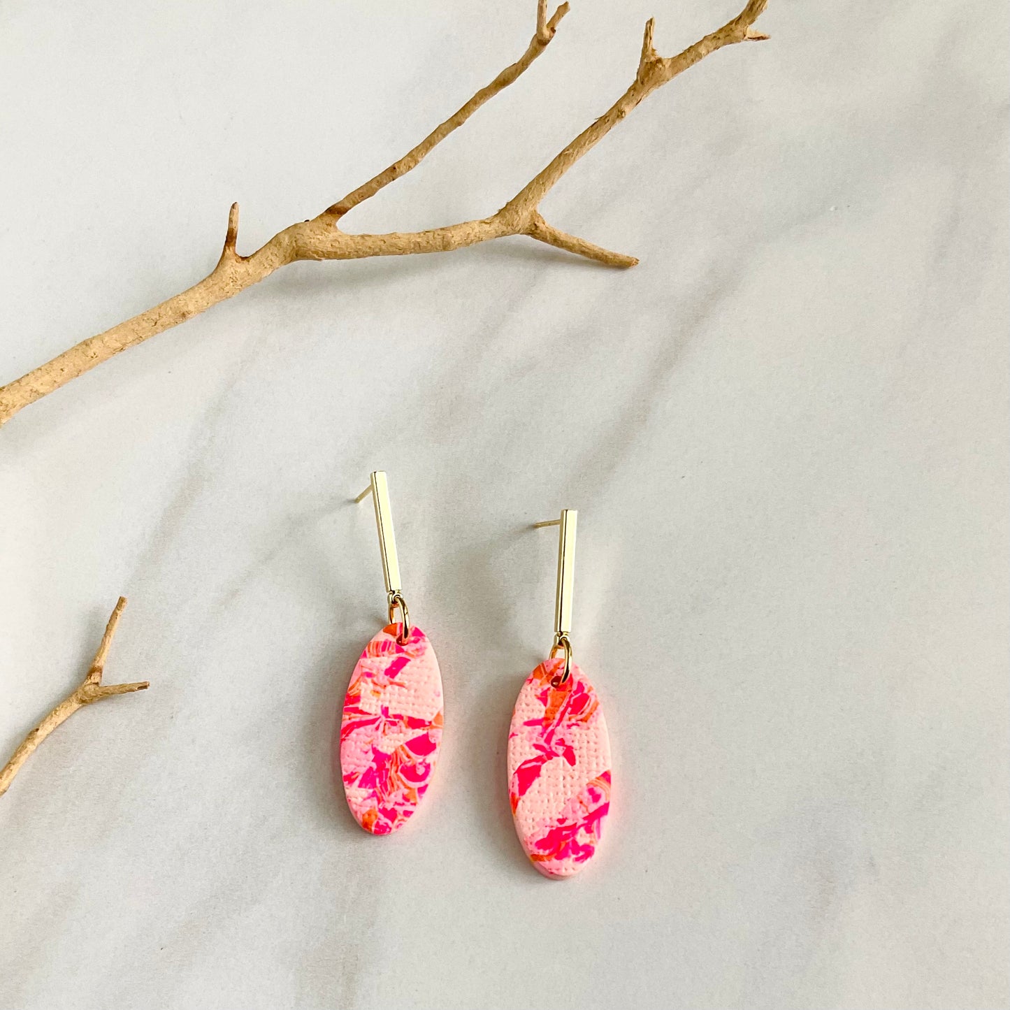 Rose Print Textured + Brass