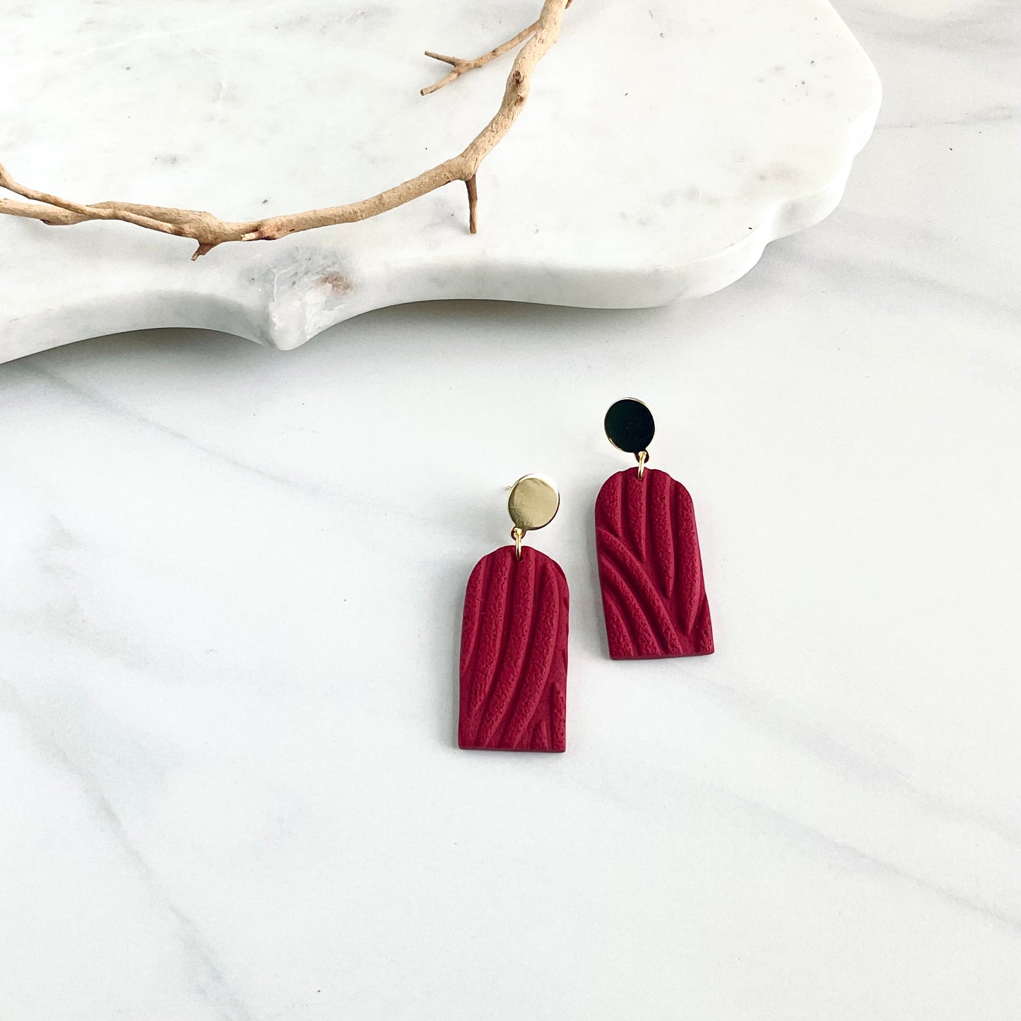 Dome // Red Textured + Brass
