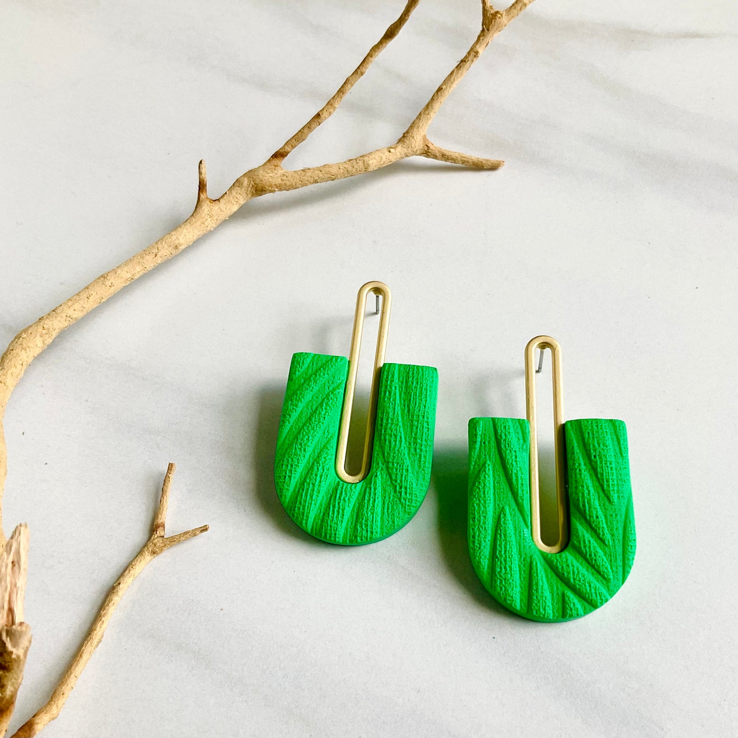 Gracie // Jade Green Textured (Gold)