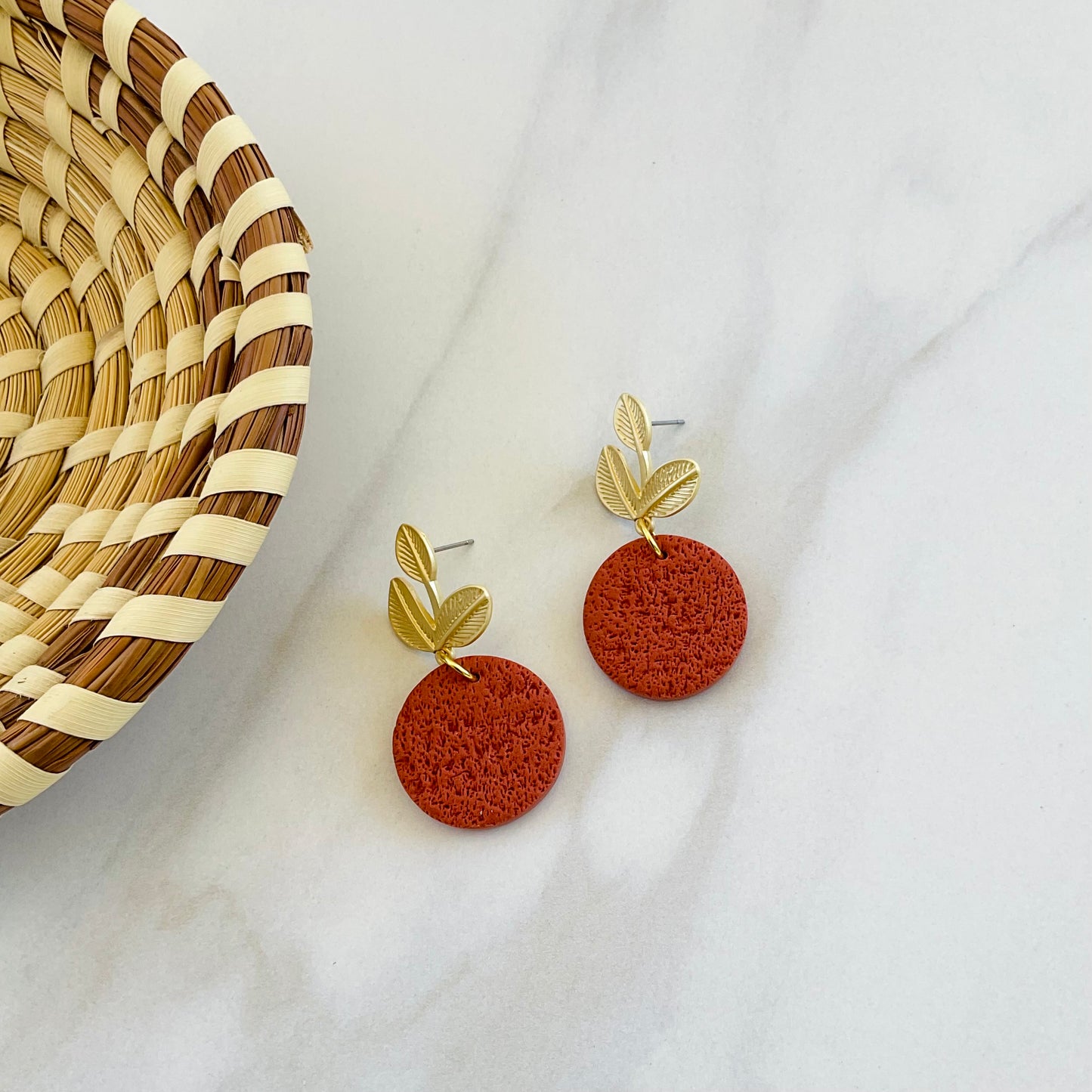 Sedona Textured + Brass Leaf