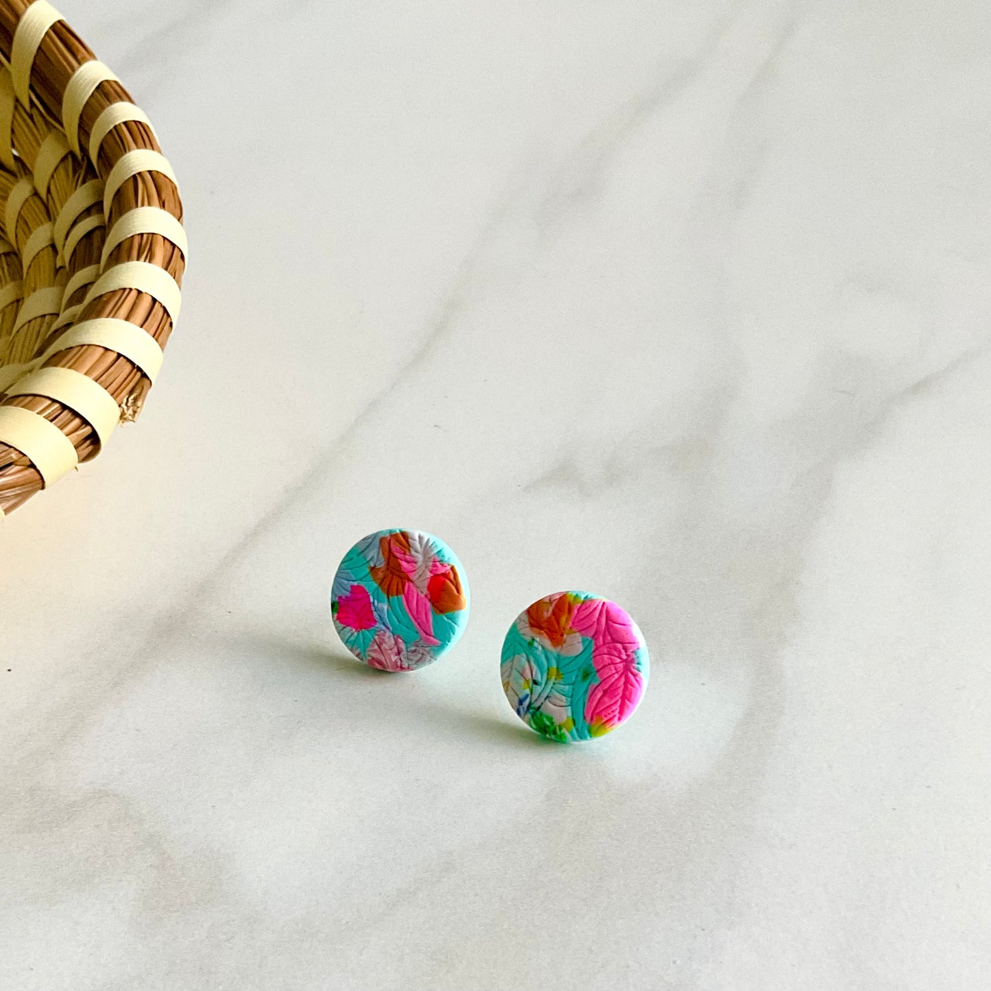 Misty Flora Studs Textured