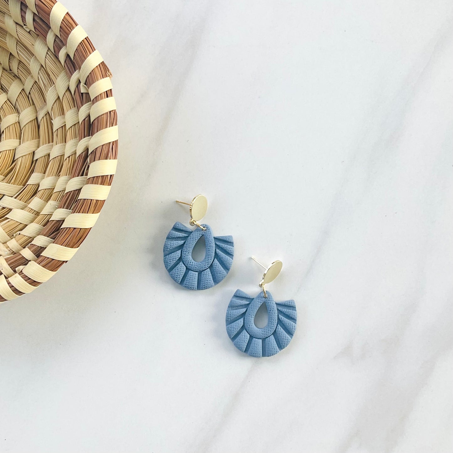 Darla// Bluestone Textured + Brass