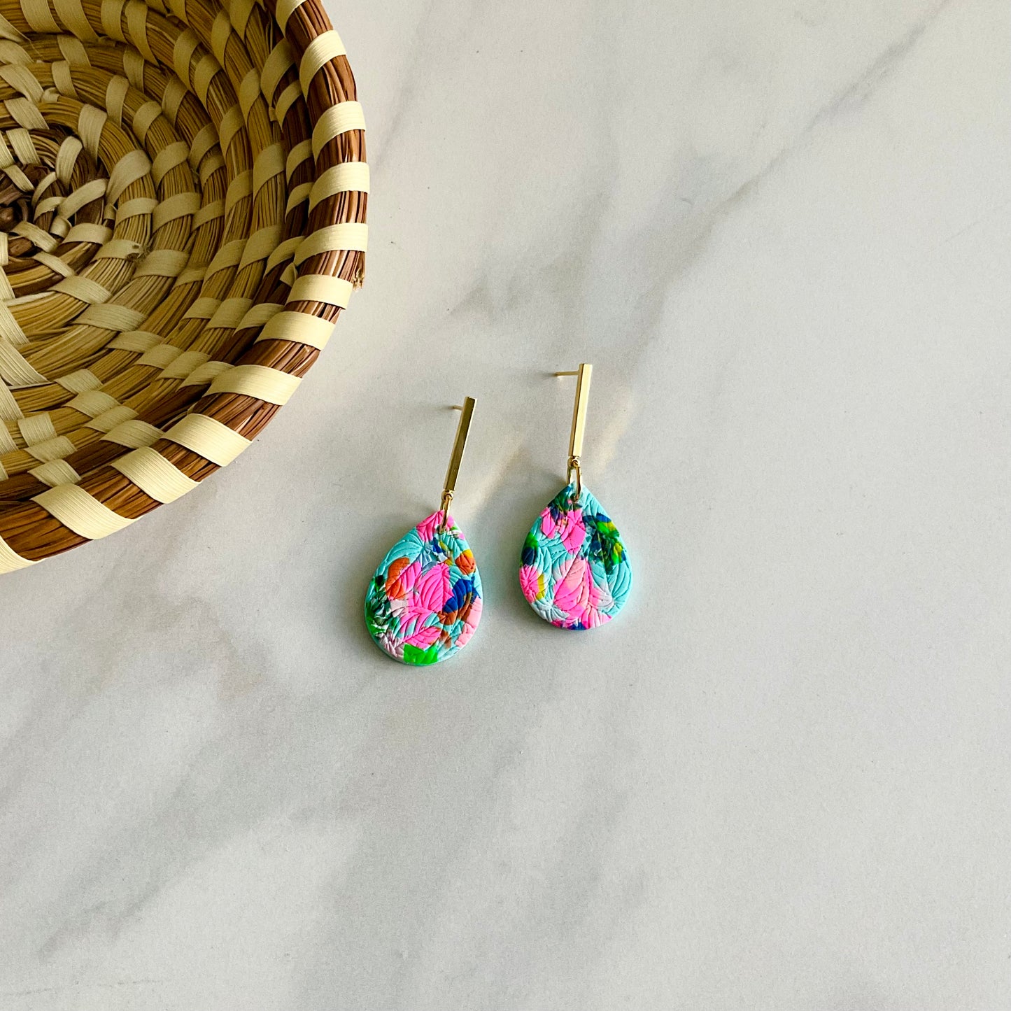 Teardrop // Misty Flora Print Textured