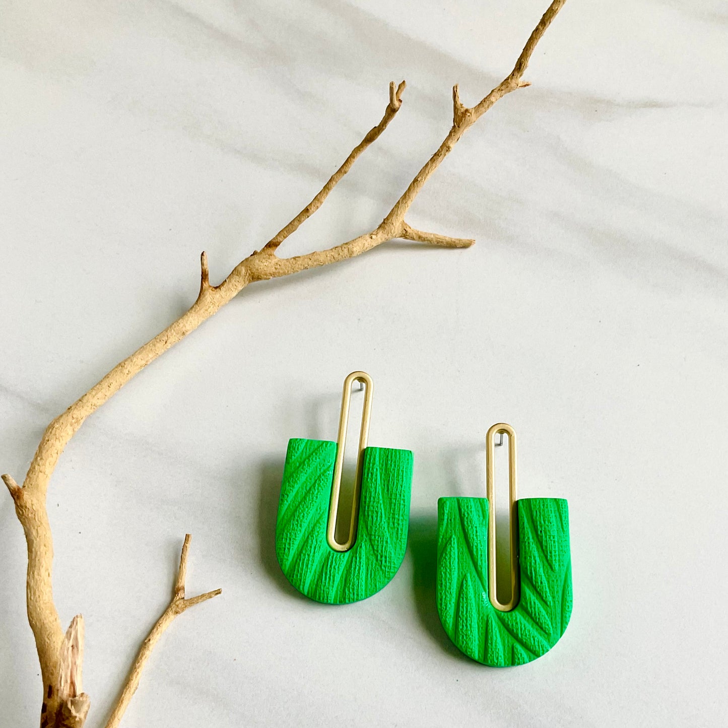 Gracie // Jade Green Textured (Gold)