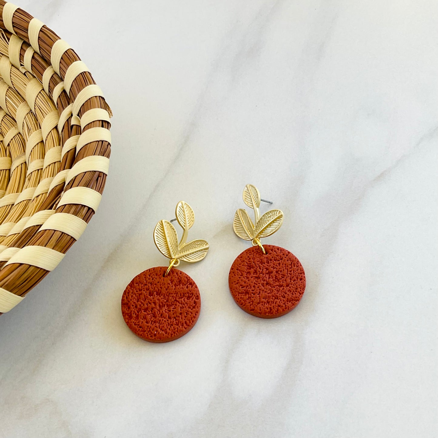 Sedona Textured + Brass Leaf