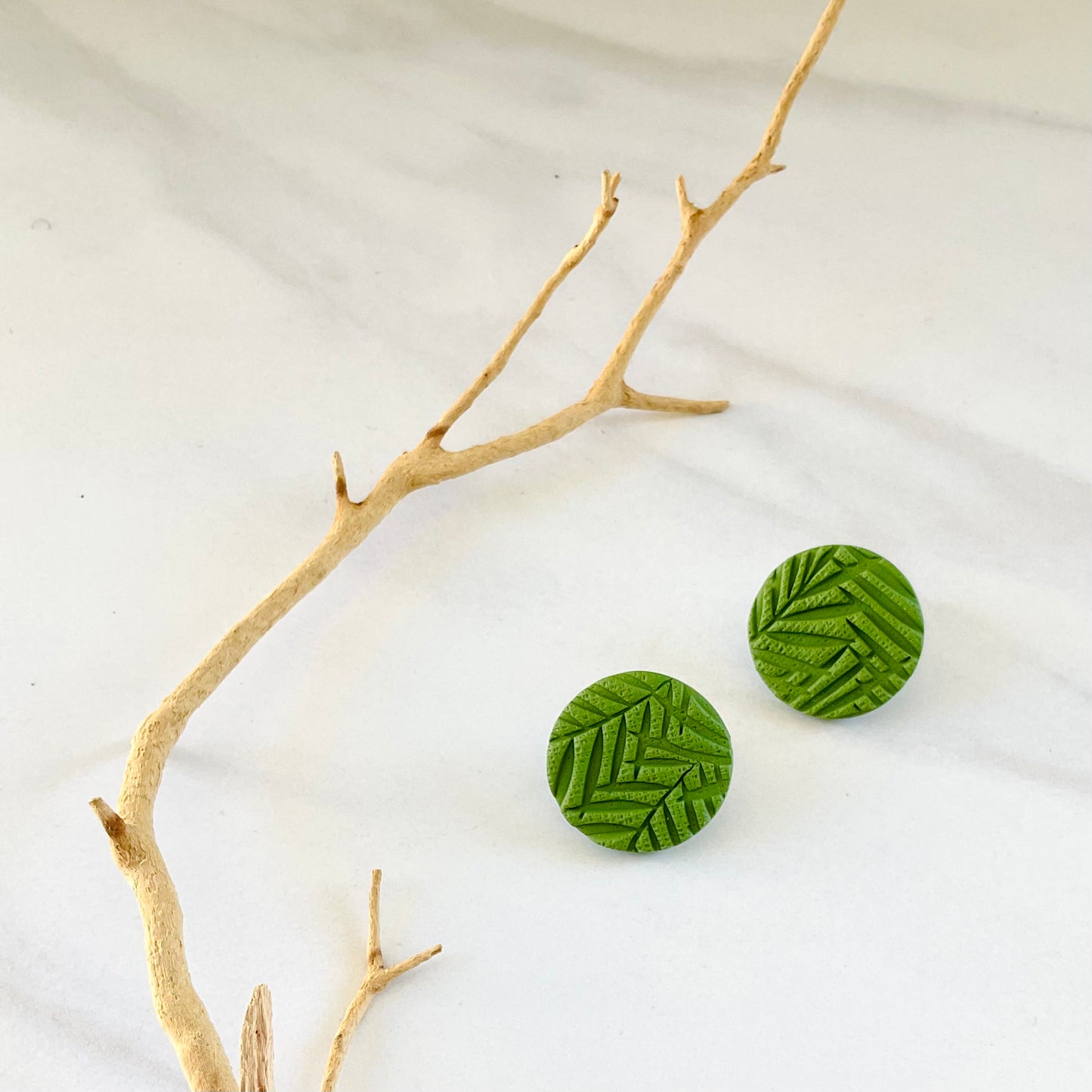 Olive Studs Textured