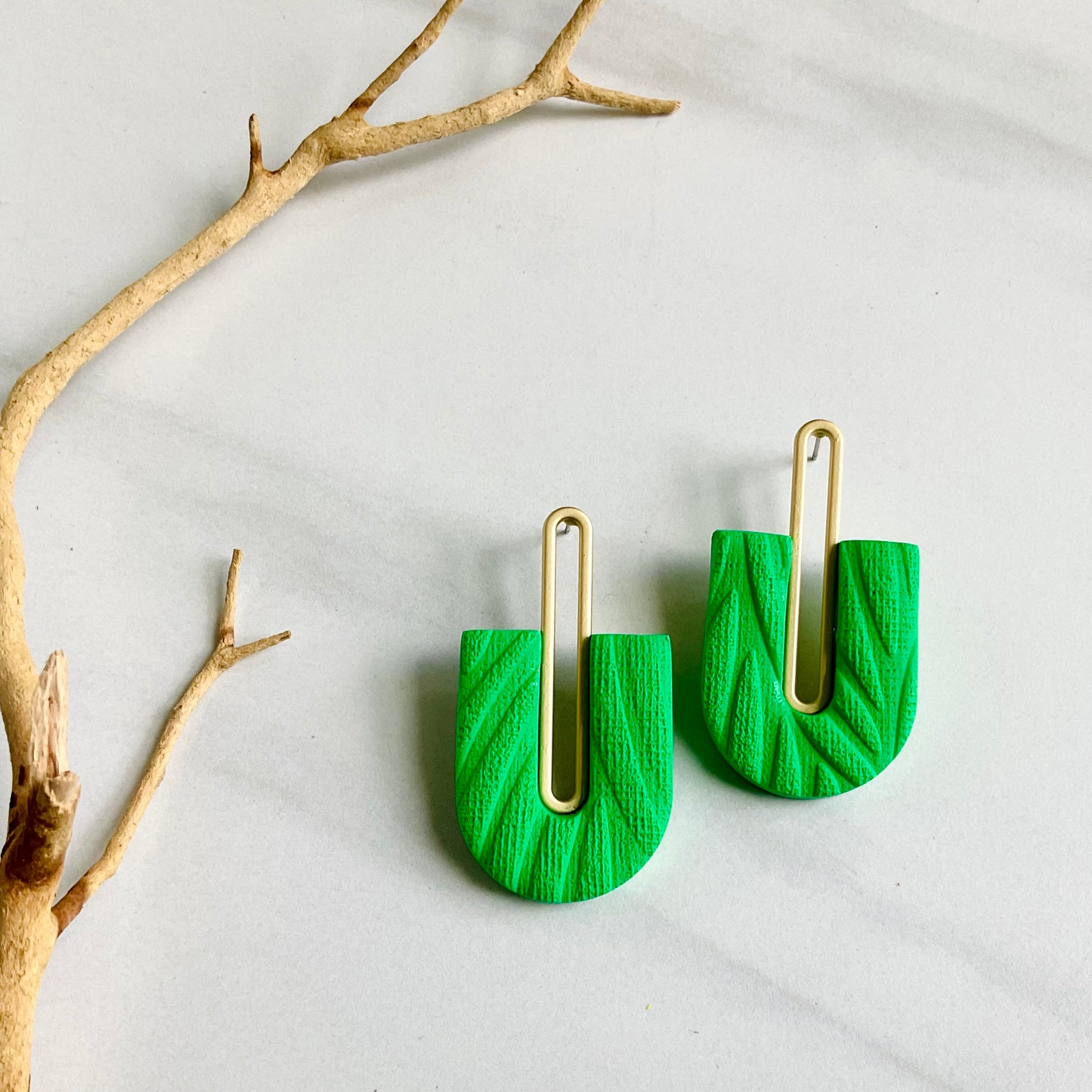 Gracie // Jade Green Textured (Gold)