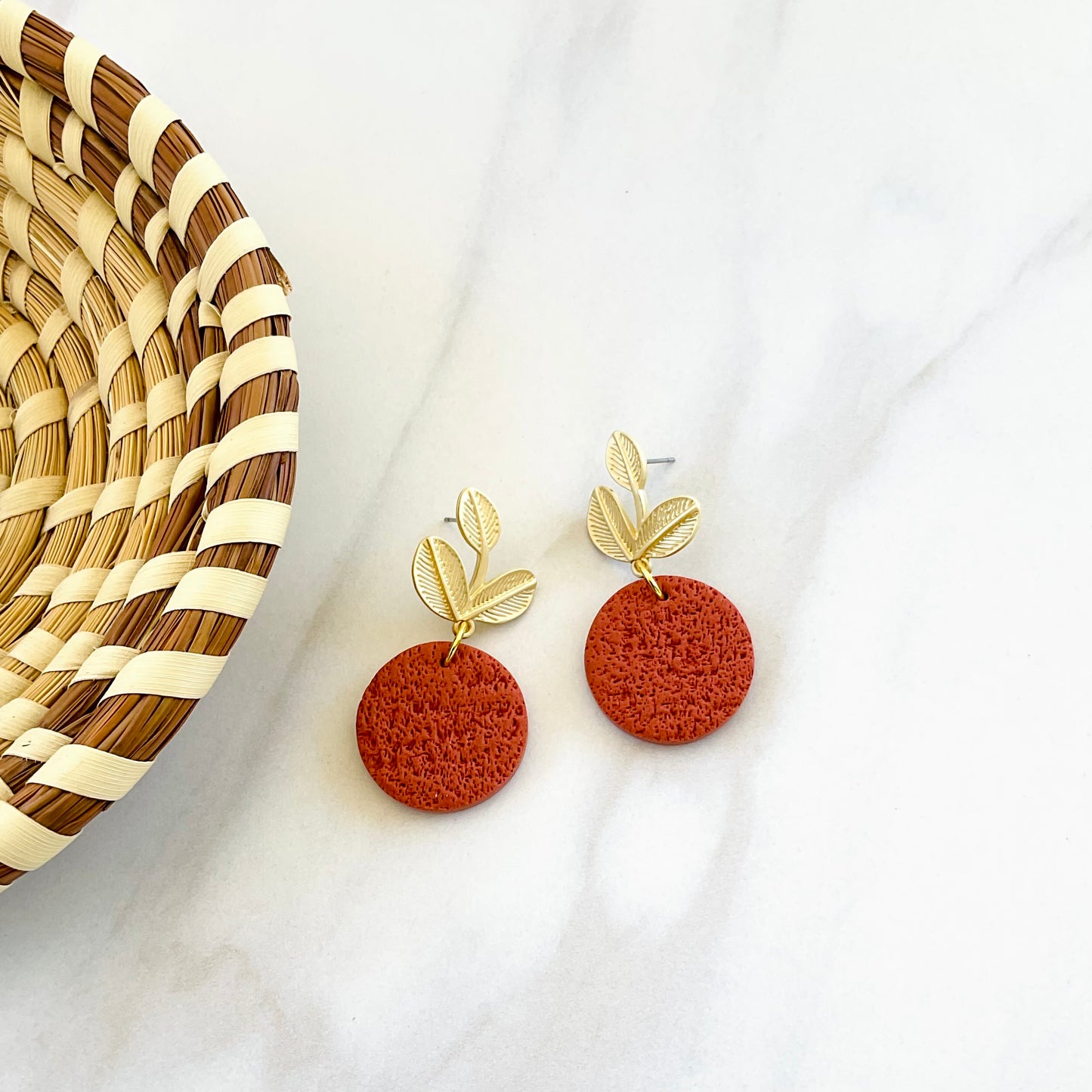 Sedona Textured + Brass Leaf