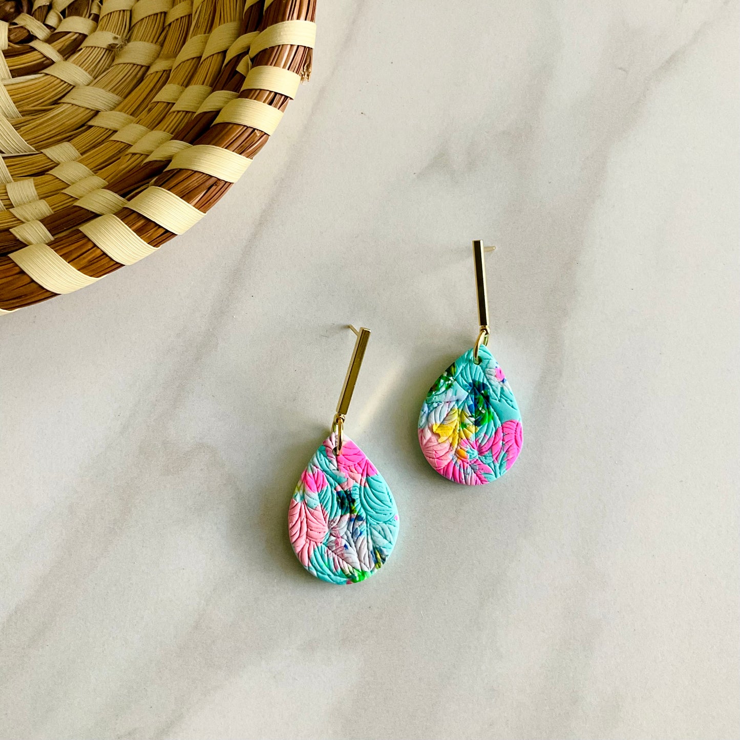 Teardrop // Misty Flora Print Textured