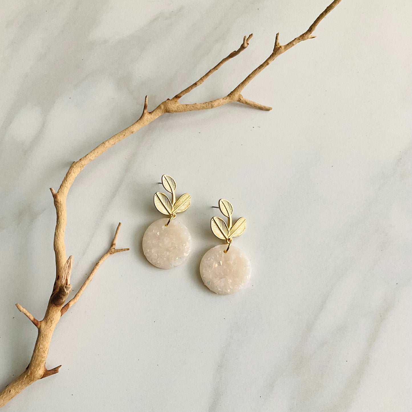 Sparkle + Brass Leaf