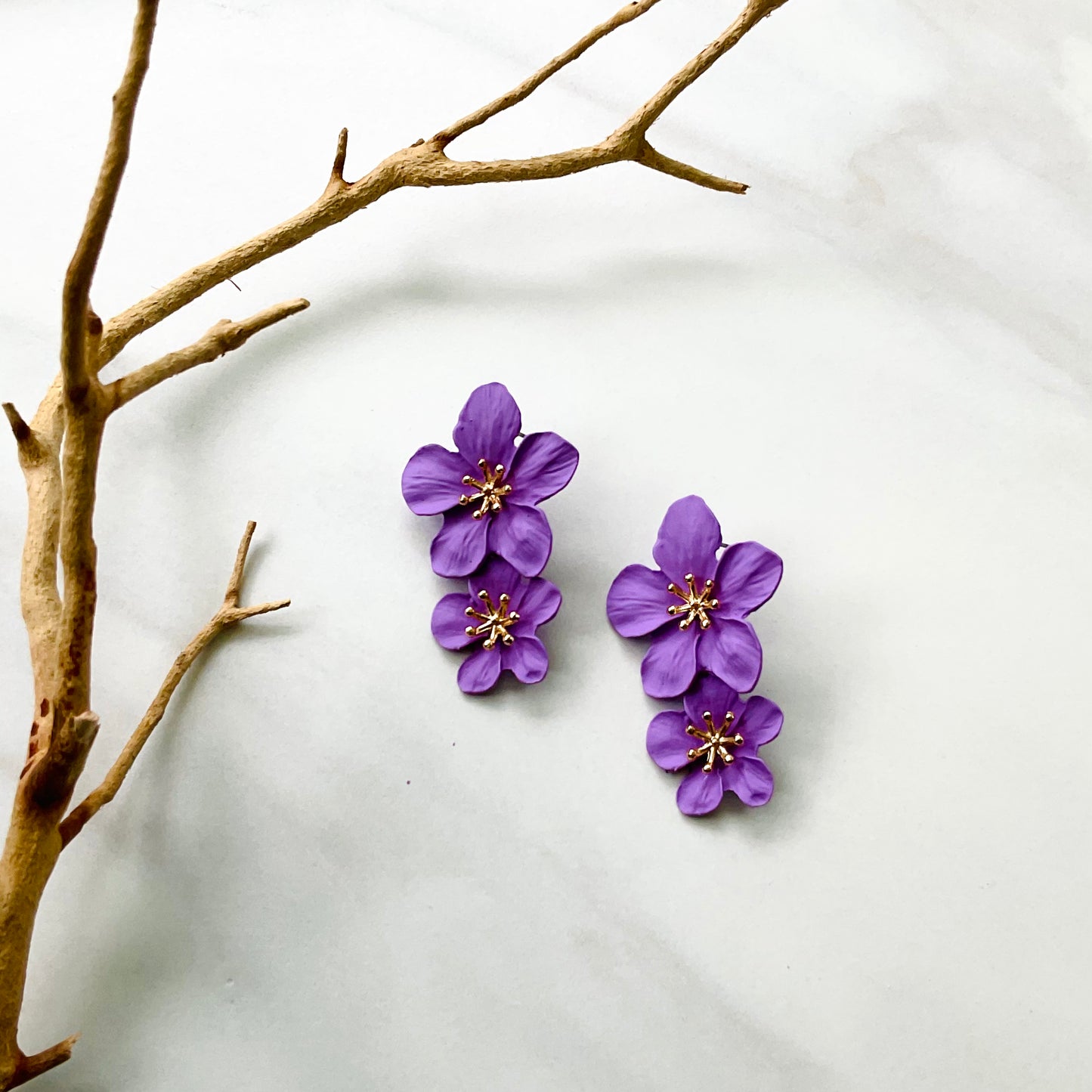 Lavender Flower Earrings