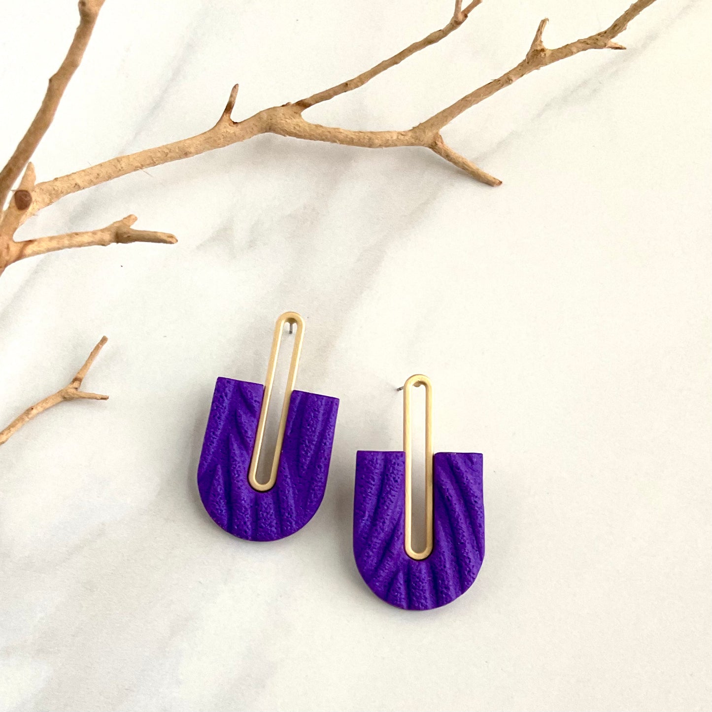 Gracie // Purple Textured (Gold)