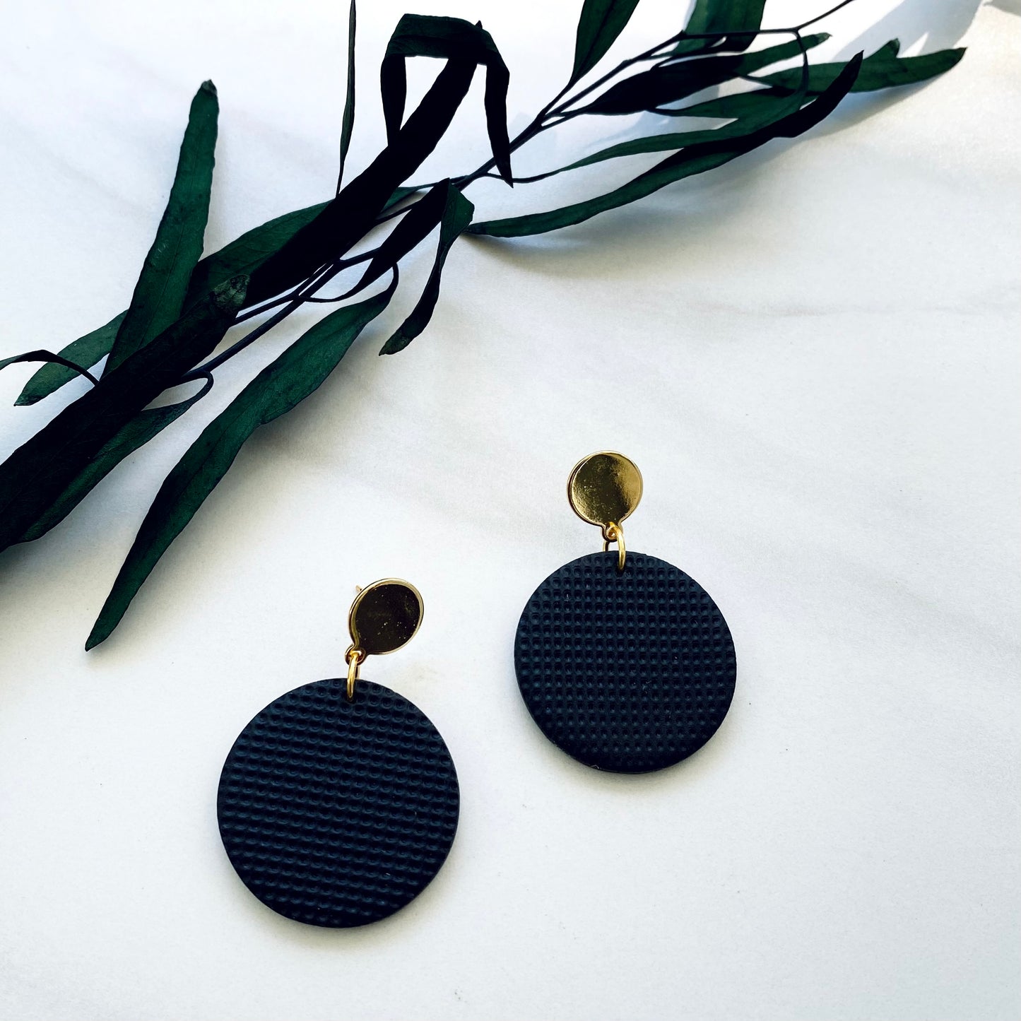 Black Textured + Brass