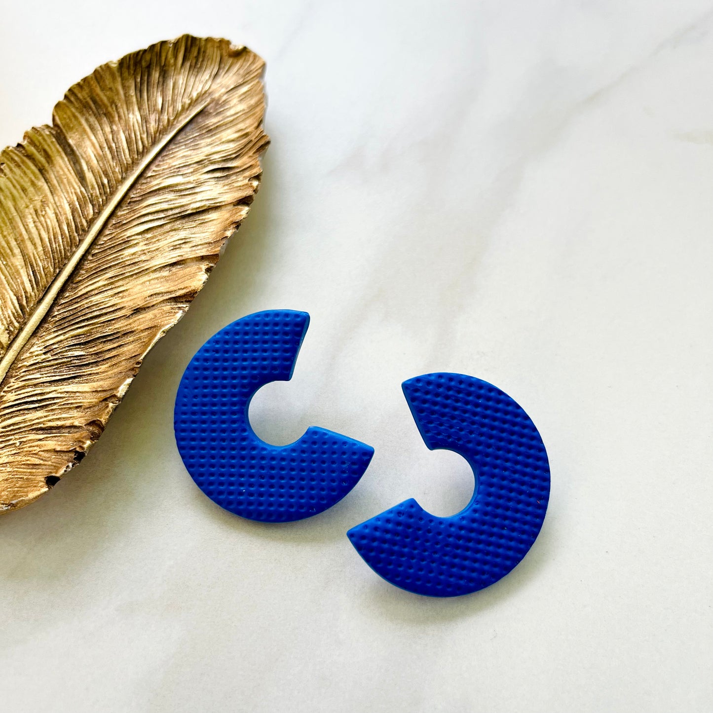 CeCe Cobalt Studs Textured