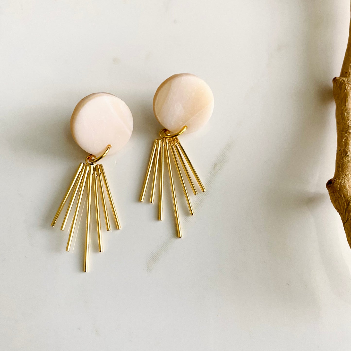 Blanc Opal Print + Brass