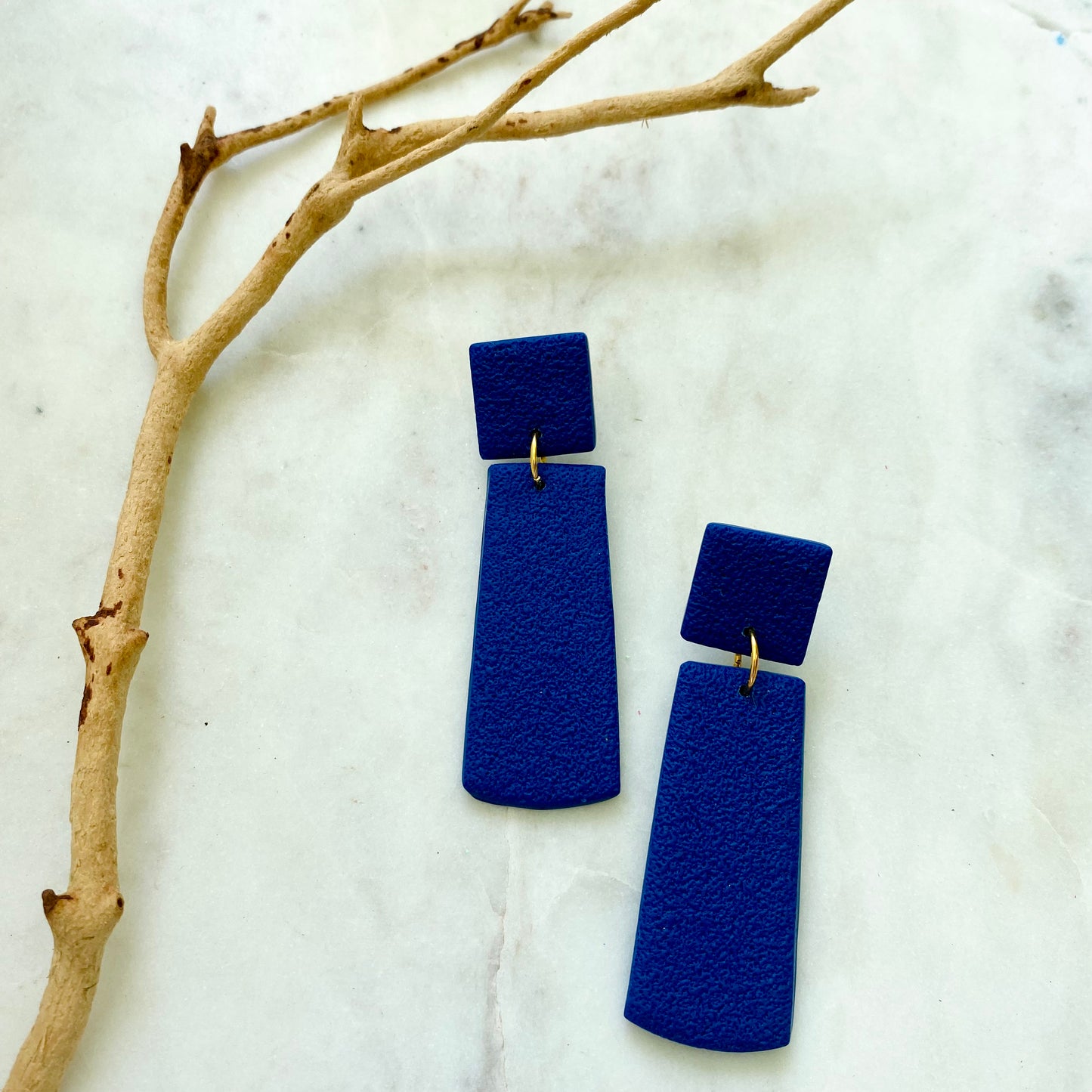 Ida // Navy Blue Textured