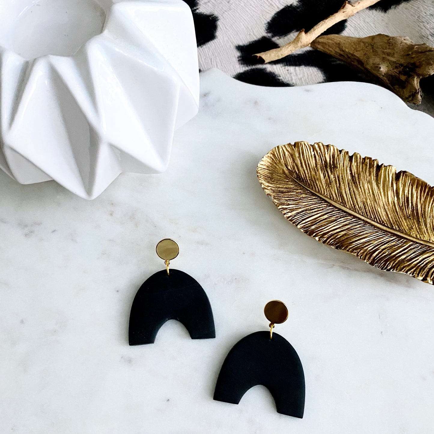 Arches // Black Textured Print