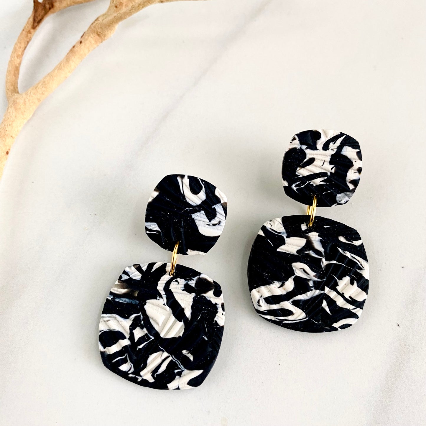 Melody // Black + White Print Textured