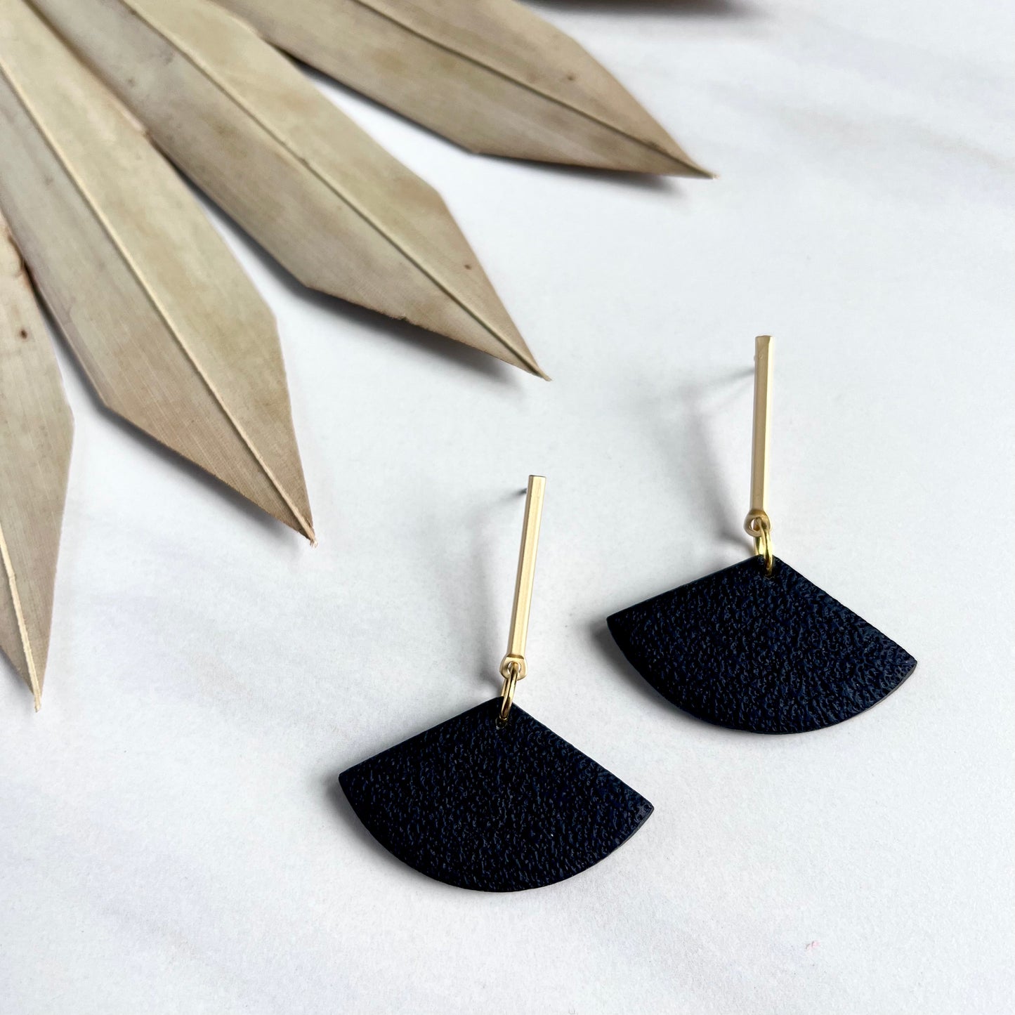 Black Textured + Brass