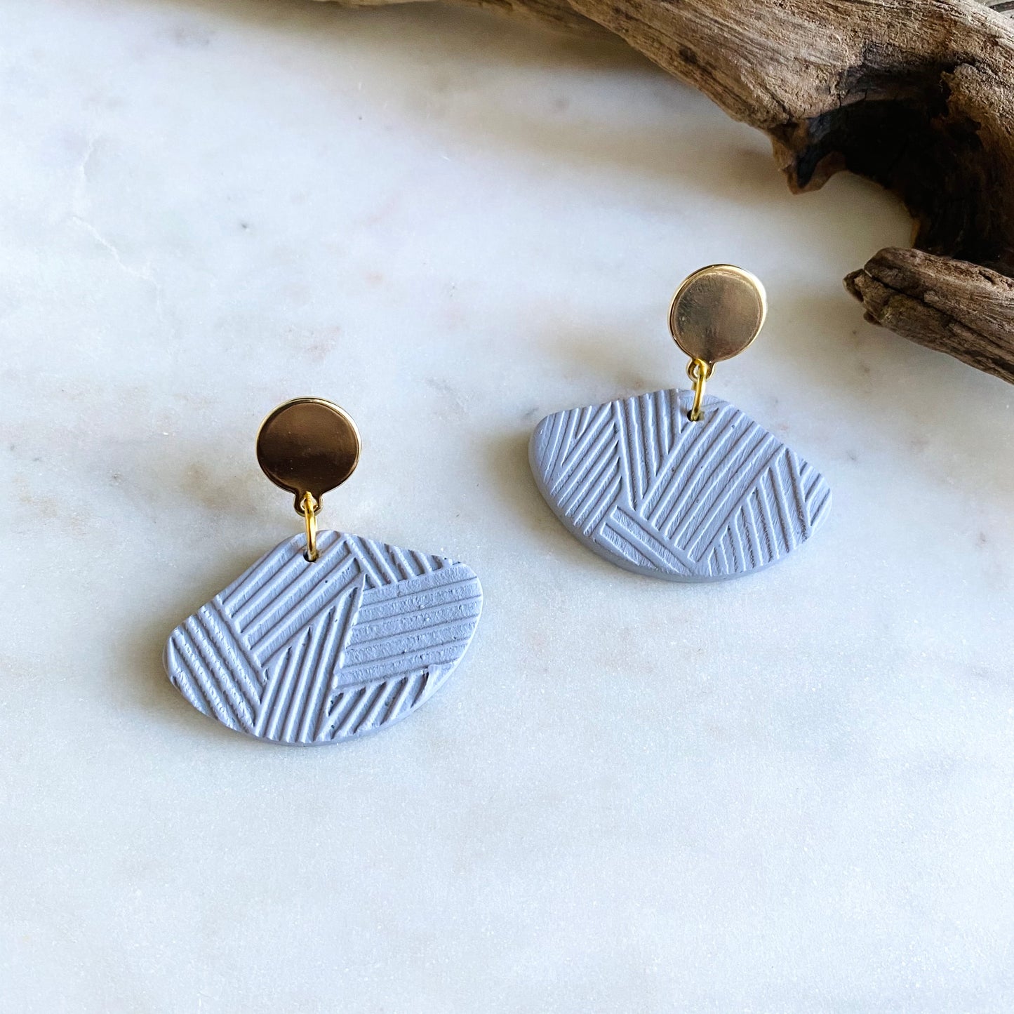 Gray Textured + Brass