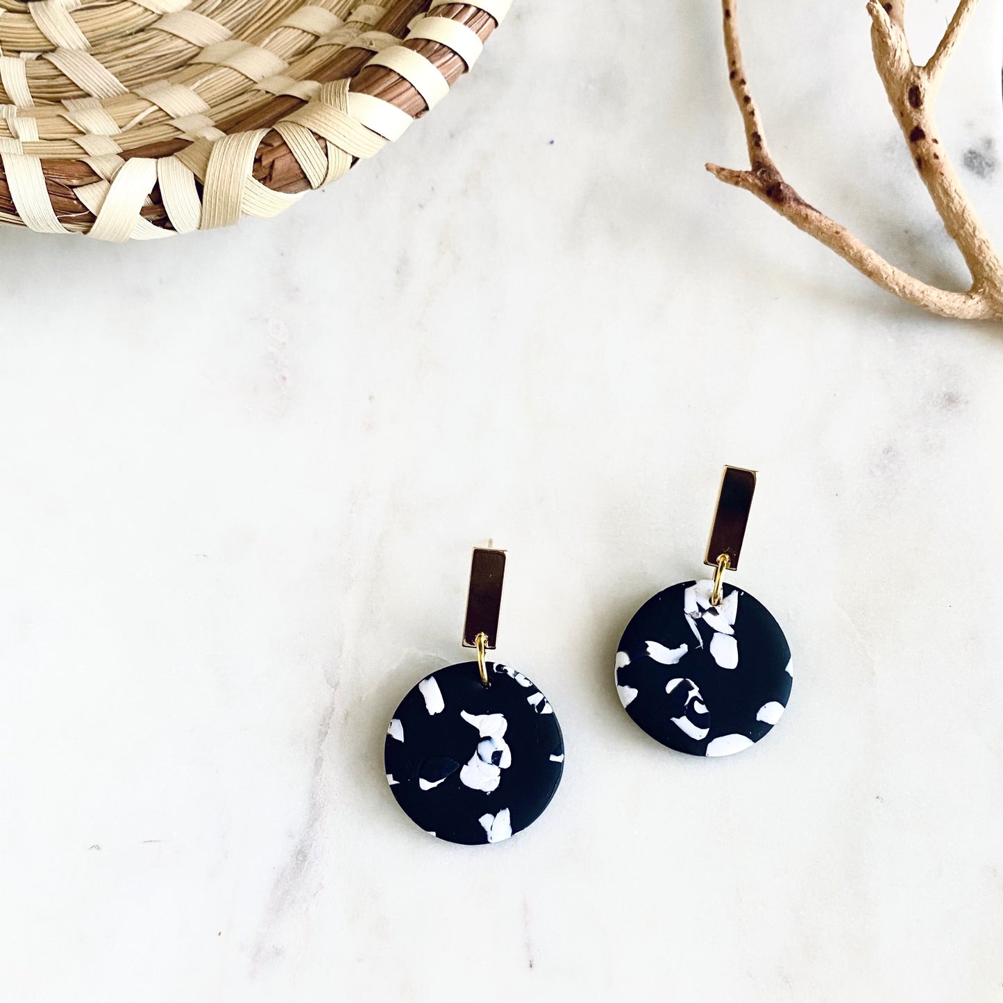 Navy Blue Hanover Print + Brass