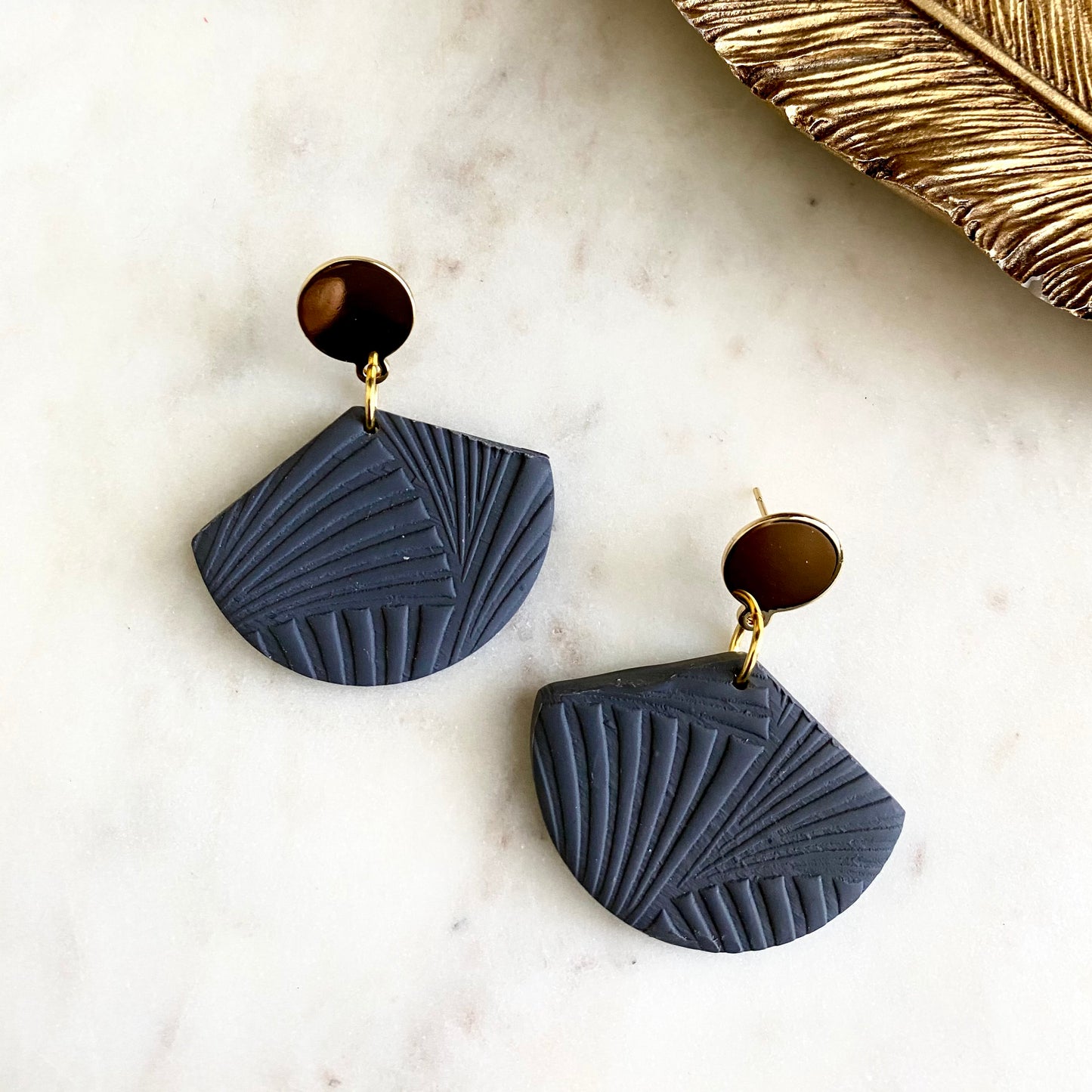 Pewter Gray Textured + Brass