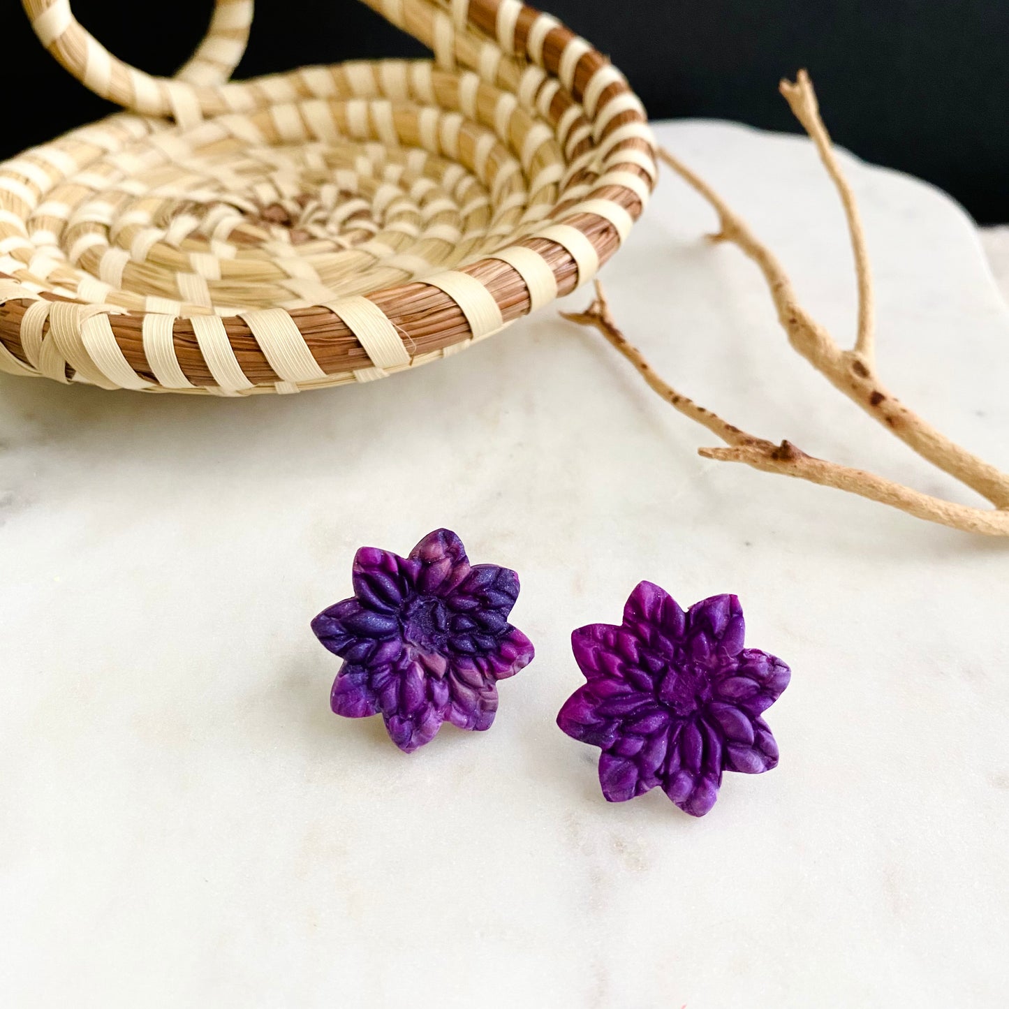 Purple Bloom Studs