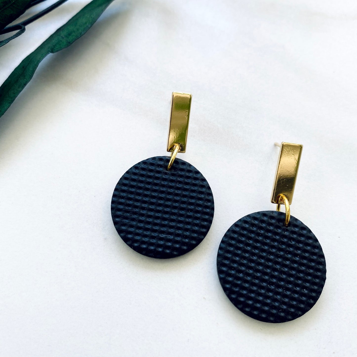Black Textured + Brass