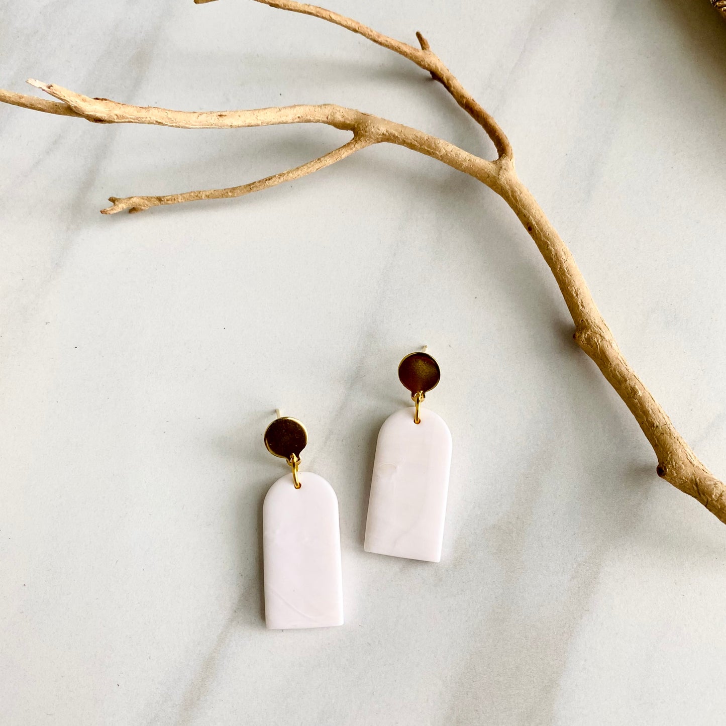 Blanc Opal Print + Brass