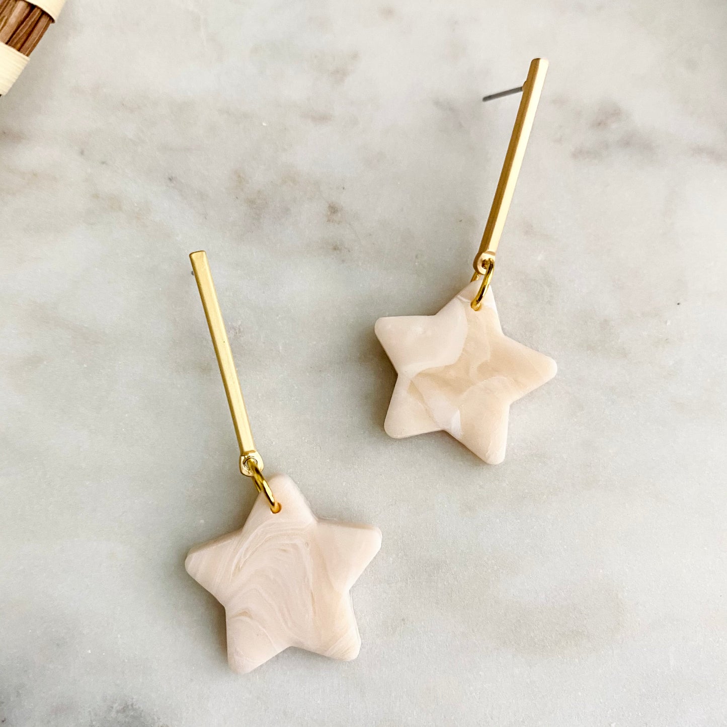 Blanc Opal Print Stars + Brass