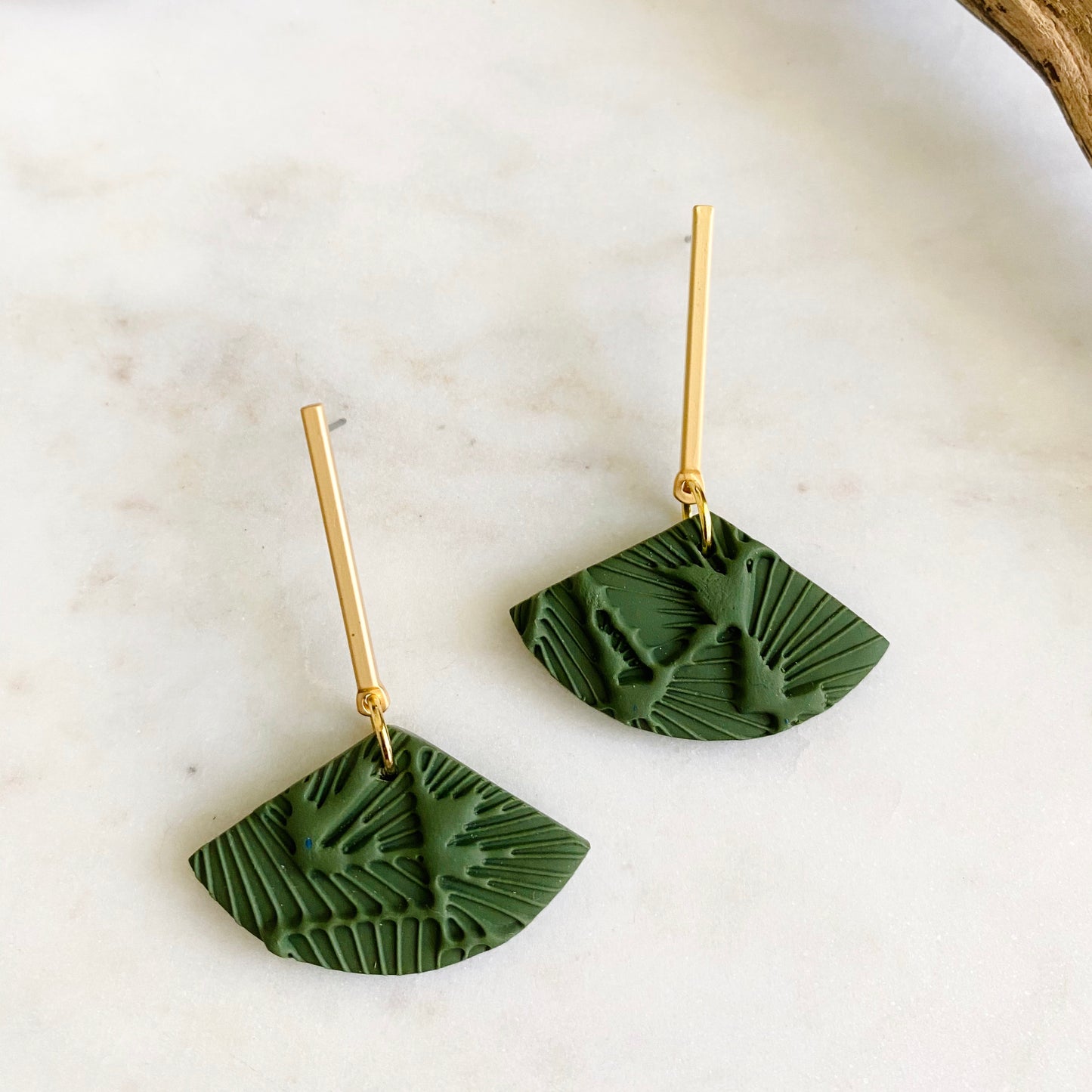 Green Textured + Brass