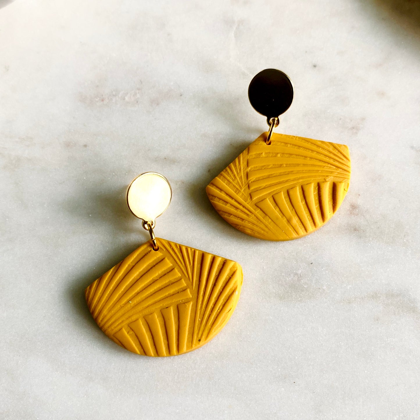 Mustard Yellow Textured + Brass