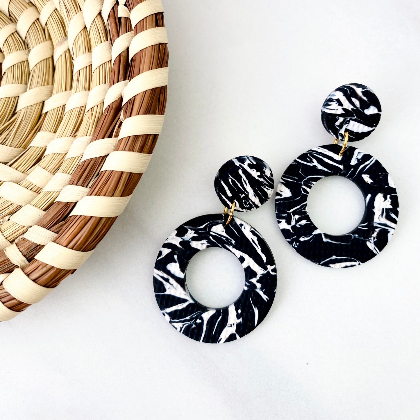 Katie // Black + White Print Textured
