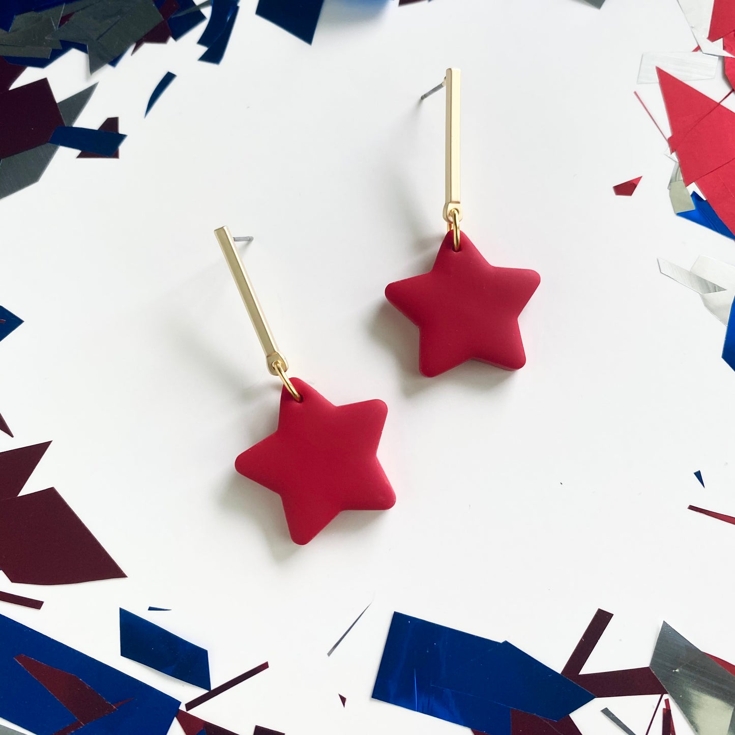 Red Celebration Stars + Brass