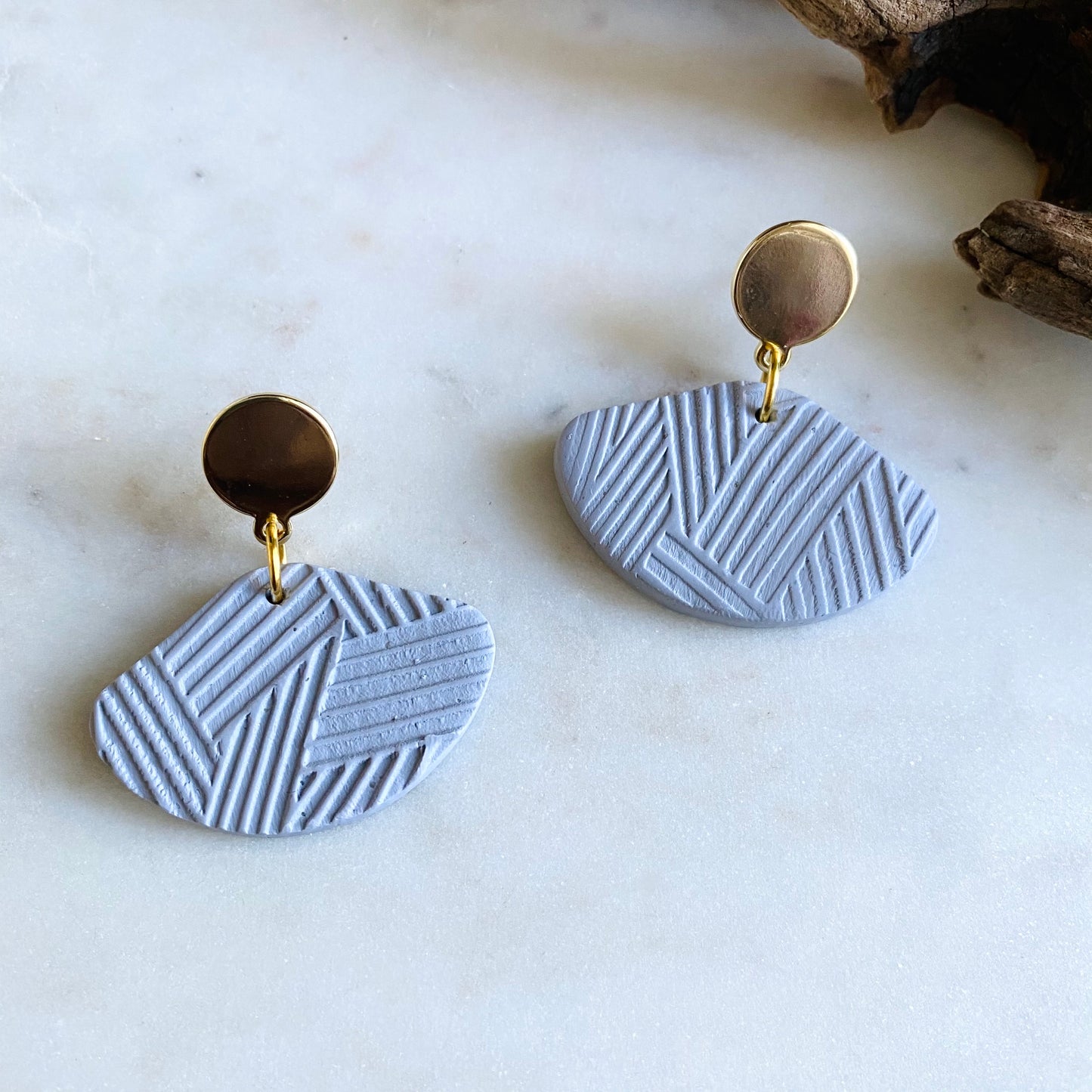 Gray Textured + Brass