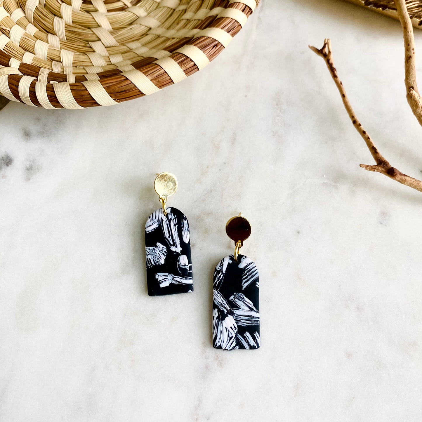 Black Winston Print + Brass