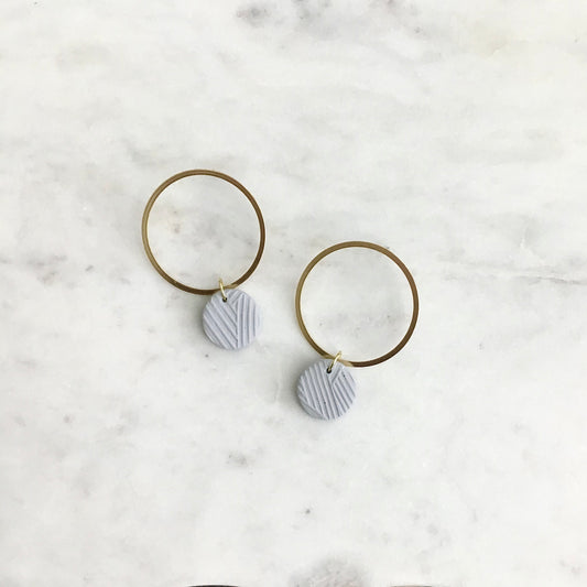 Grey Textured Hoops