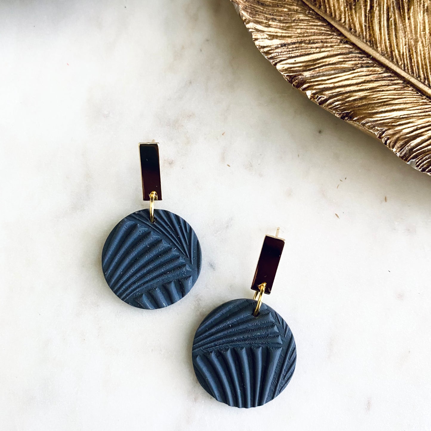 Pewter Gray Textured + Brass
