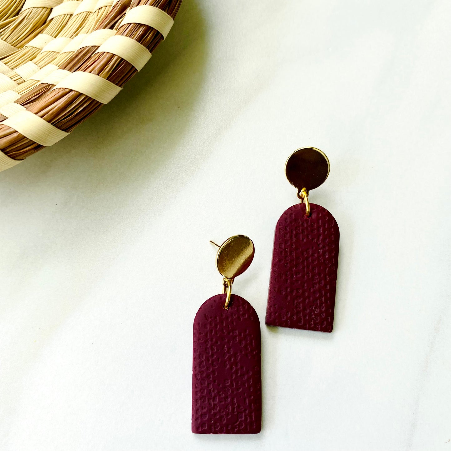 Wine Textured + Brass
