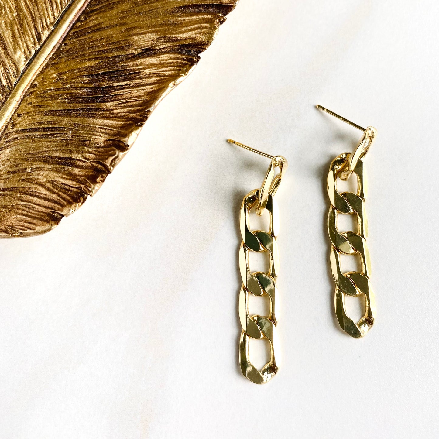 18K Gold Filled Chain Link Dangles