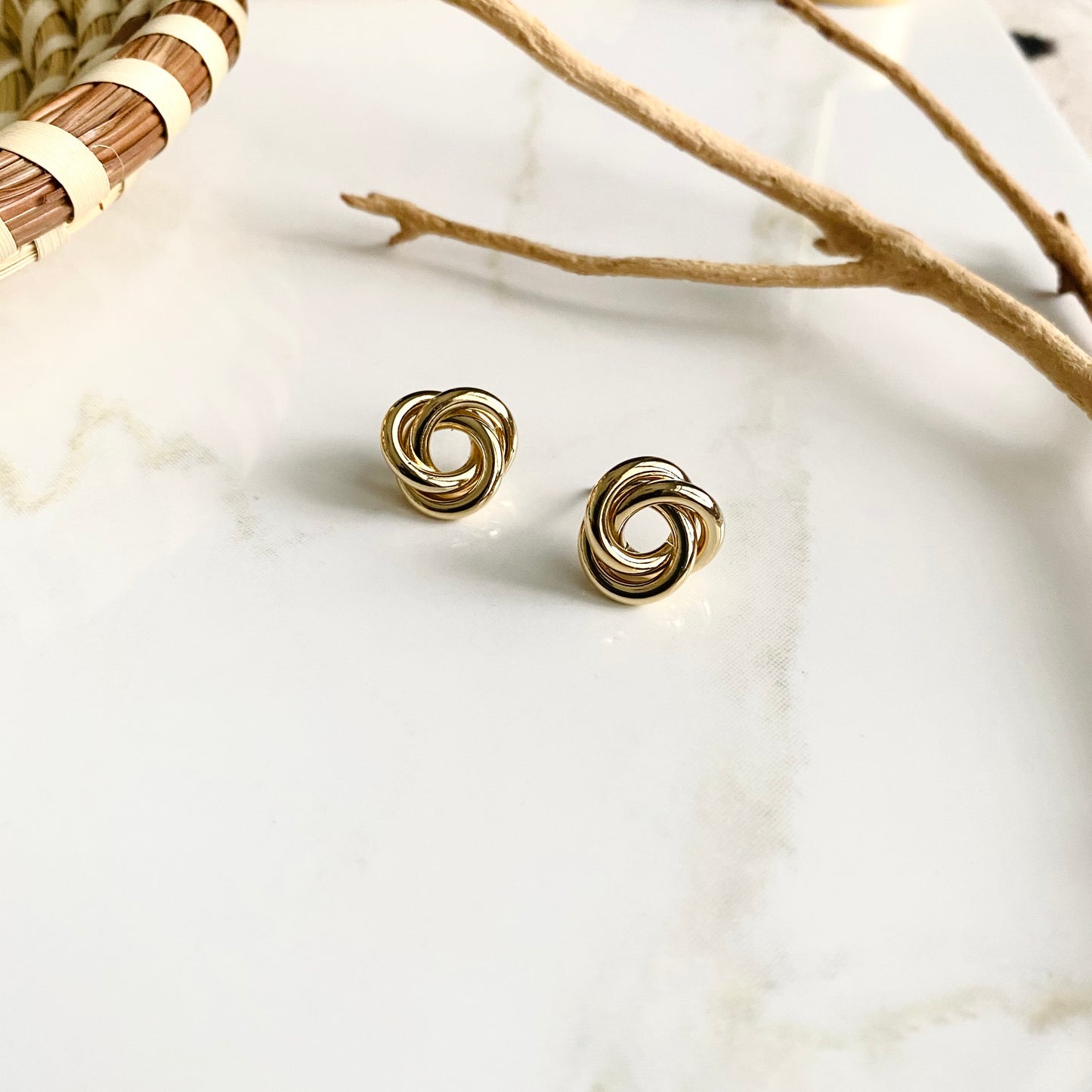 18K Gold Filled Knot Earrings