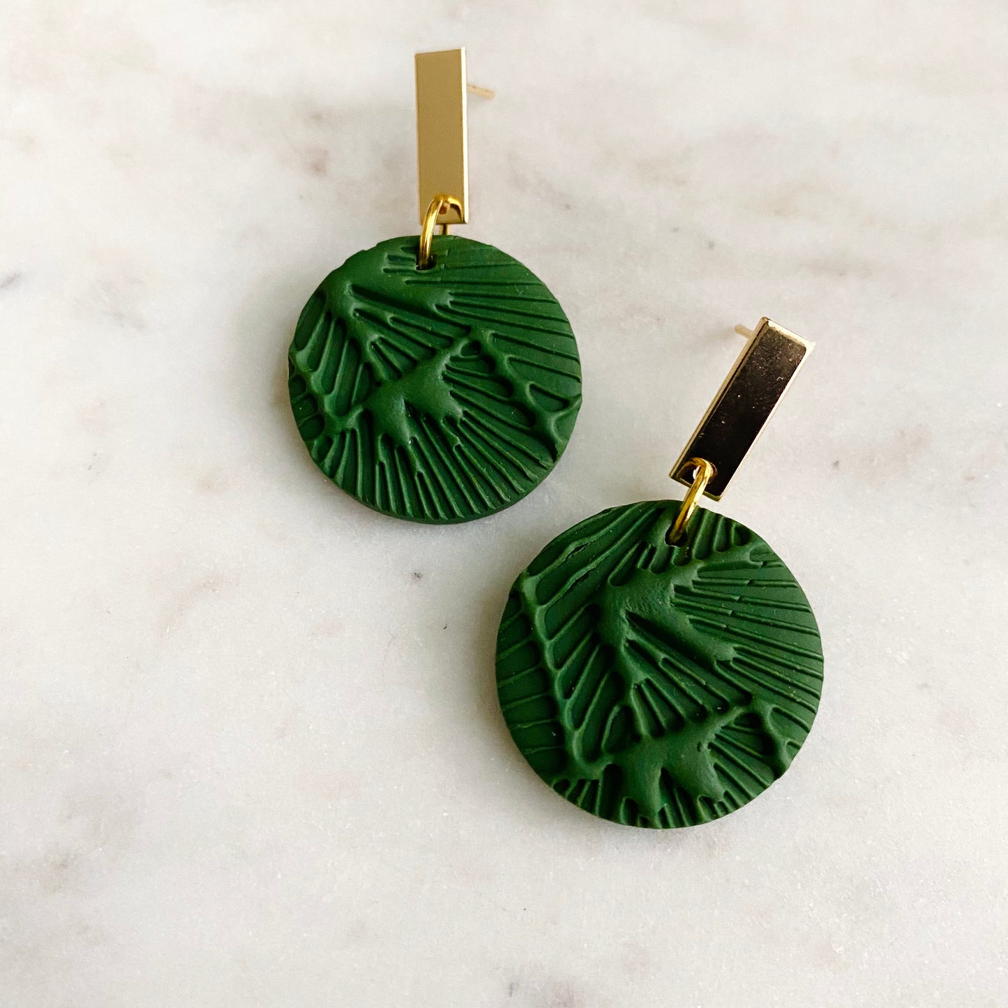 Green Textured + Brass