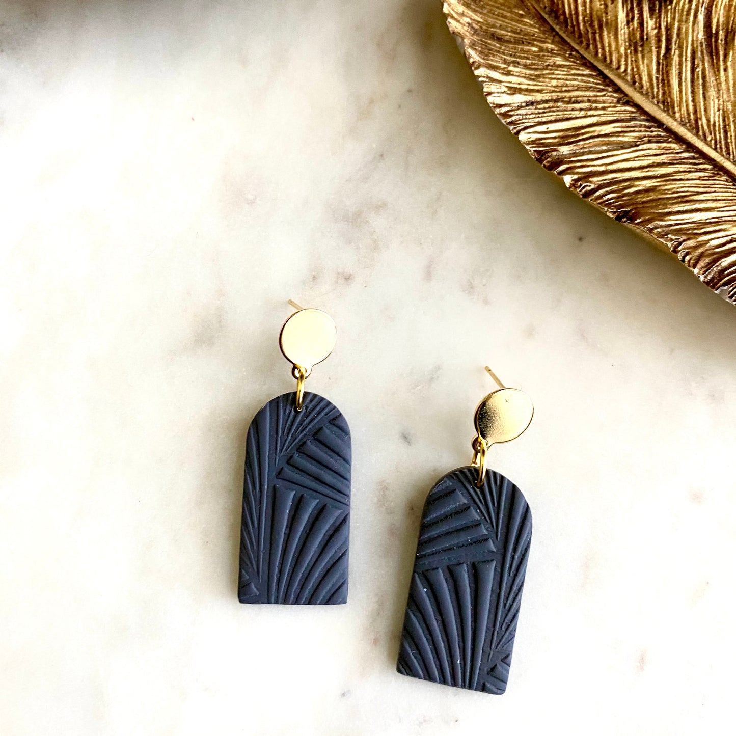 Pewter Gray Textured + Brass
