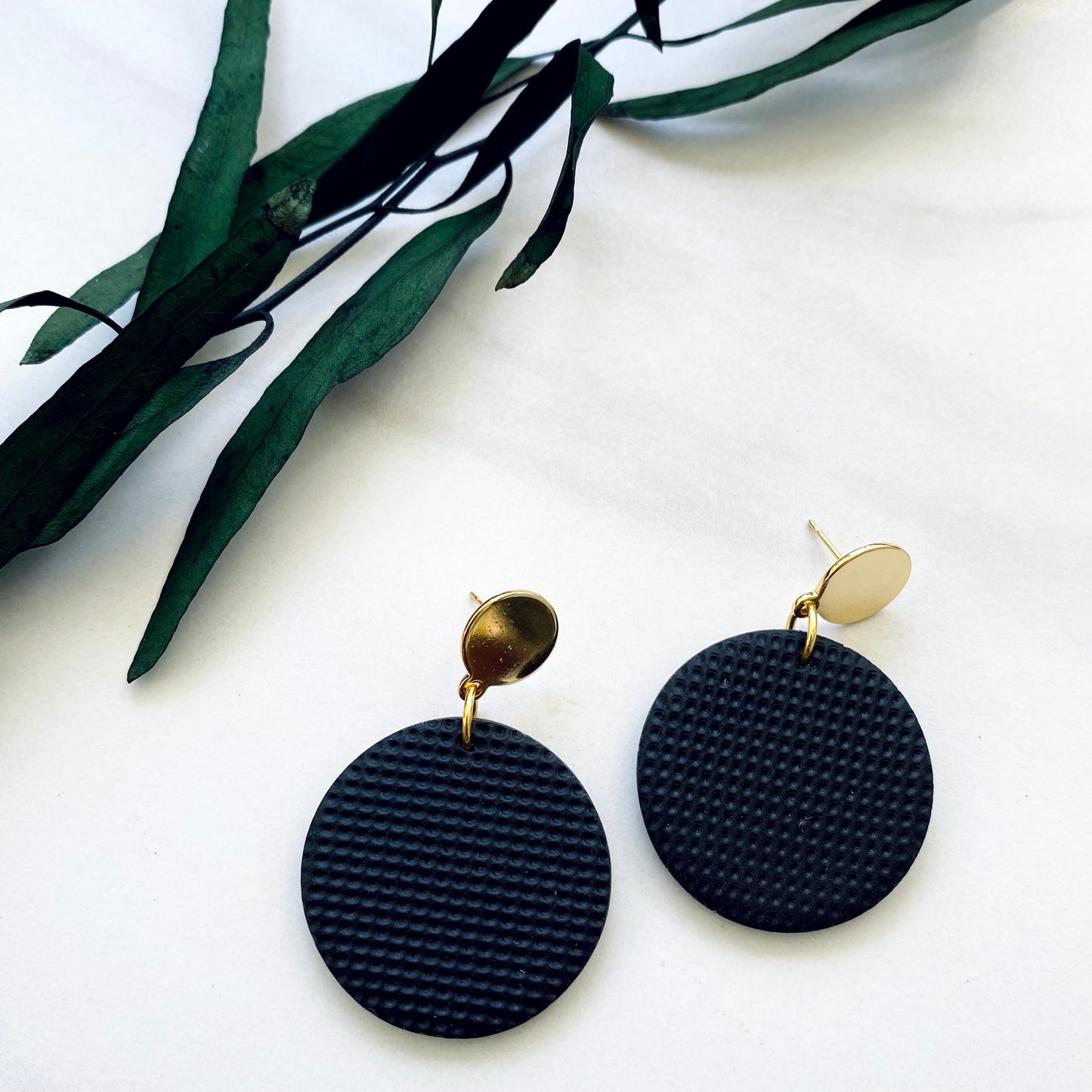 Black Textured + Brass