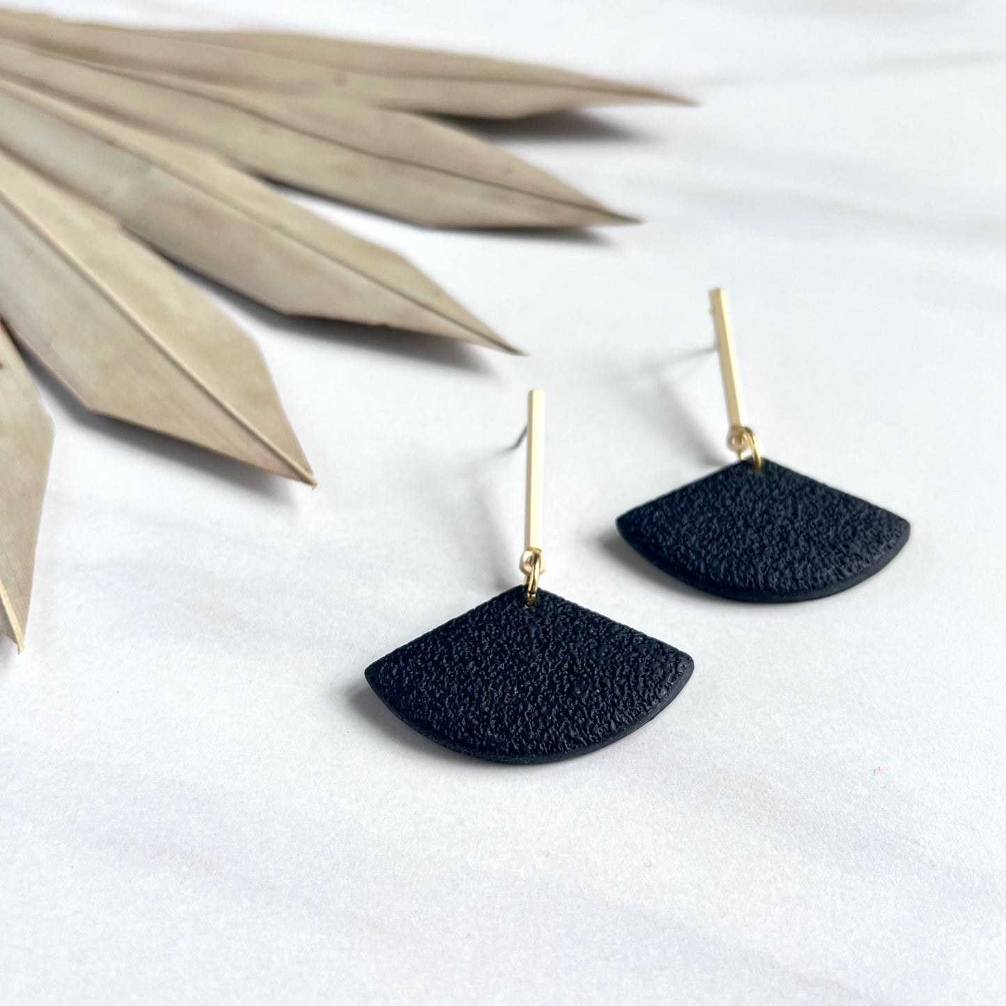 Black Textured + Brass