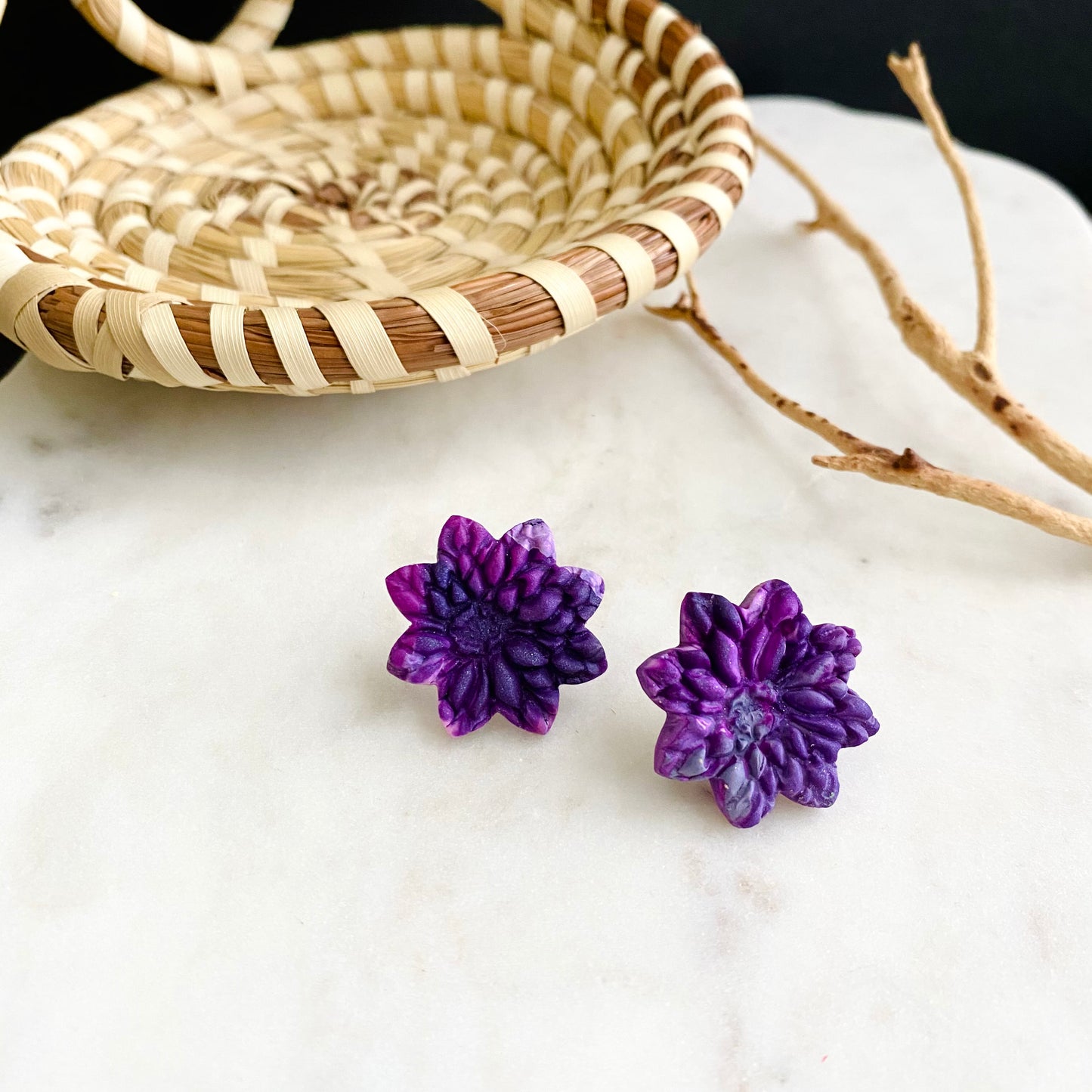 Purple Bloom Studs