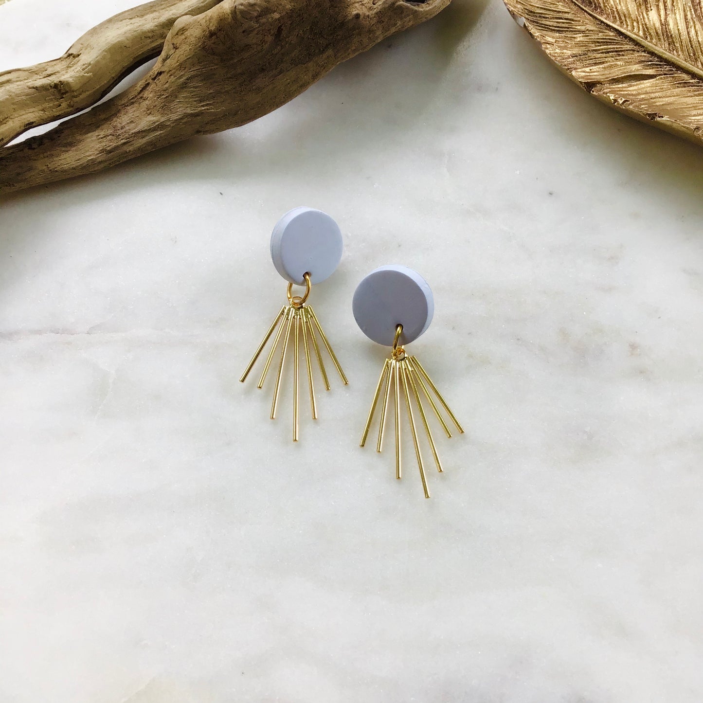Palest Gray Clay + Brass